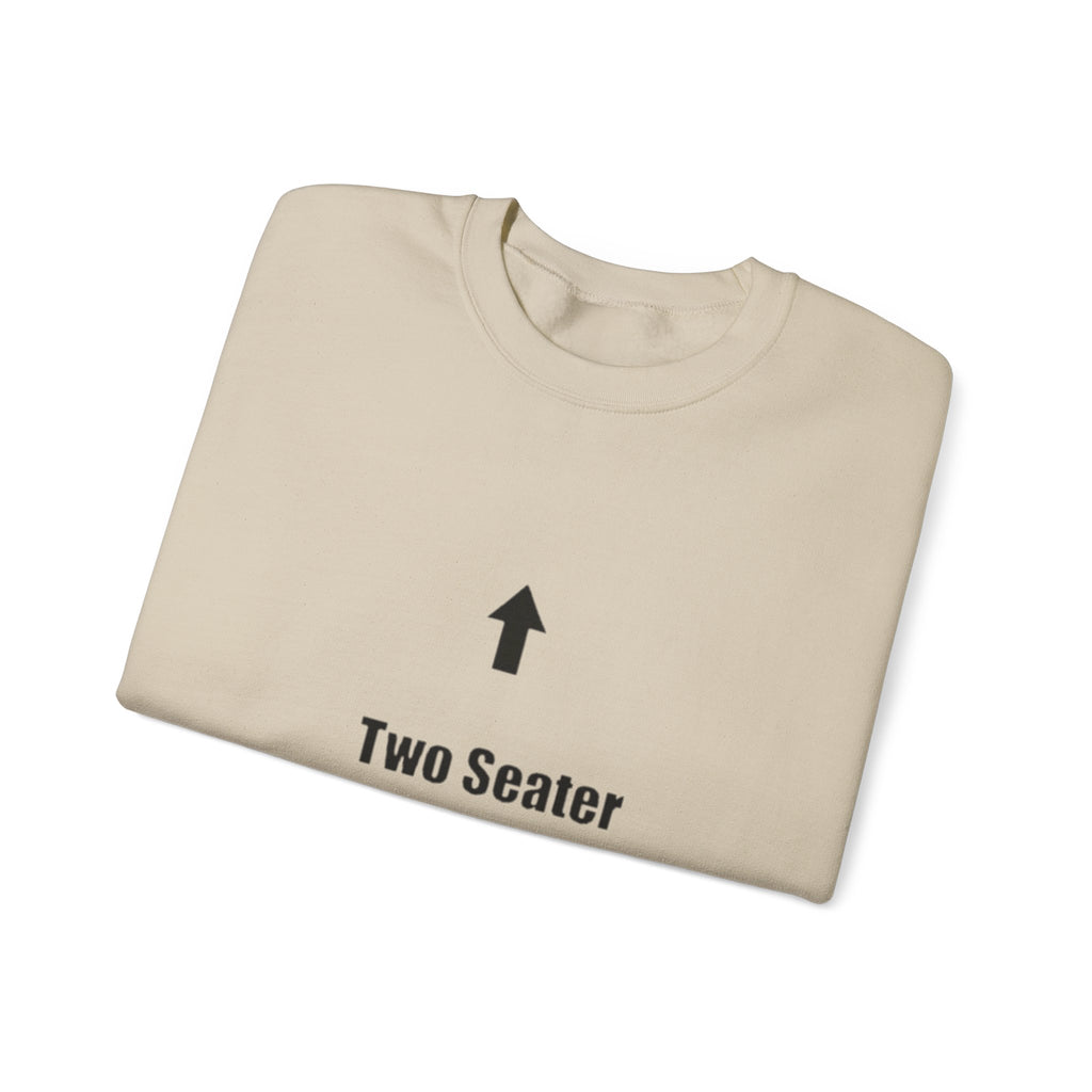 Two Seater Crewneck Sweatshirt — Funny Couples Arrow Design
