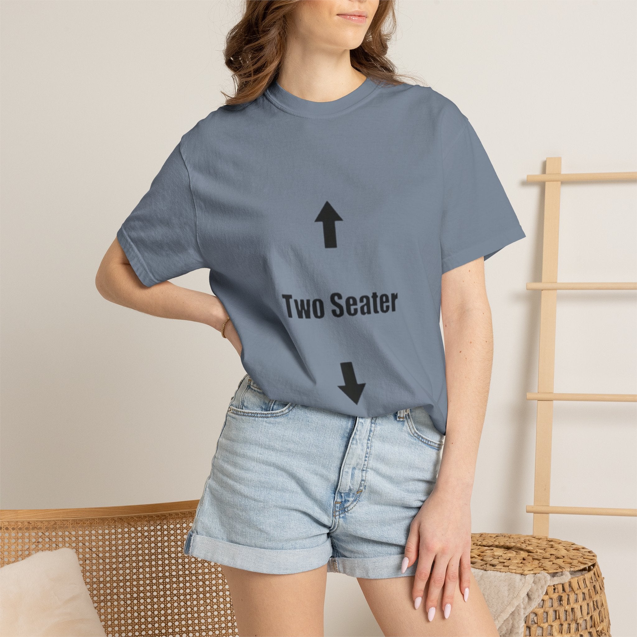 Two Seater T-Shirt — Funny Couples/Matching Tee with Up & Down Arrows