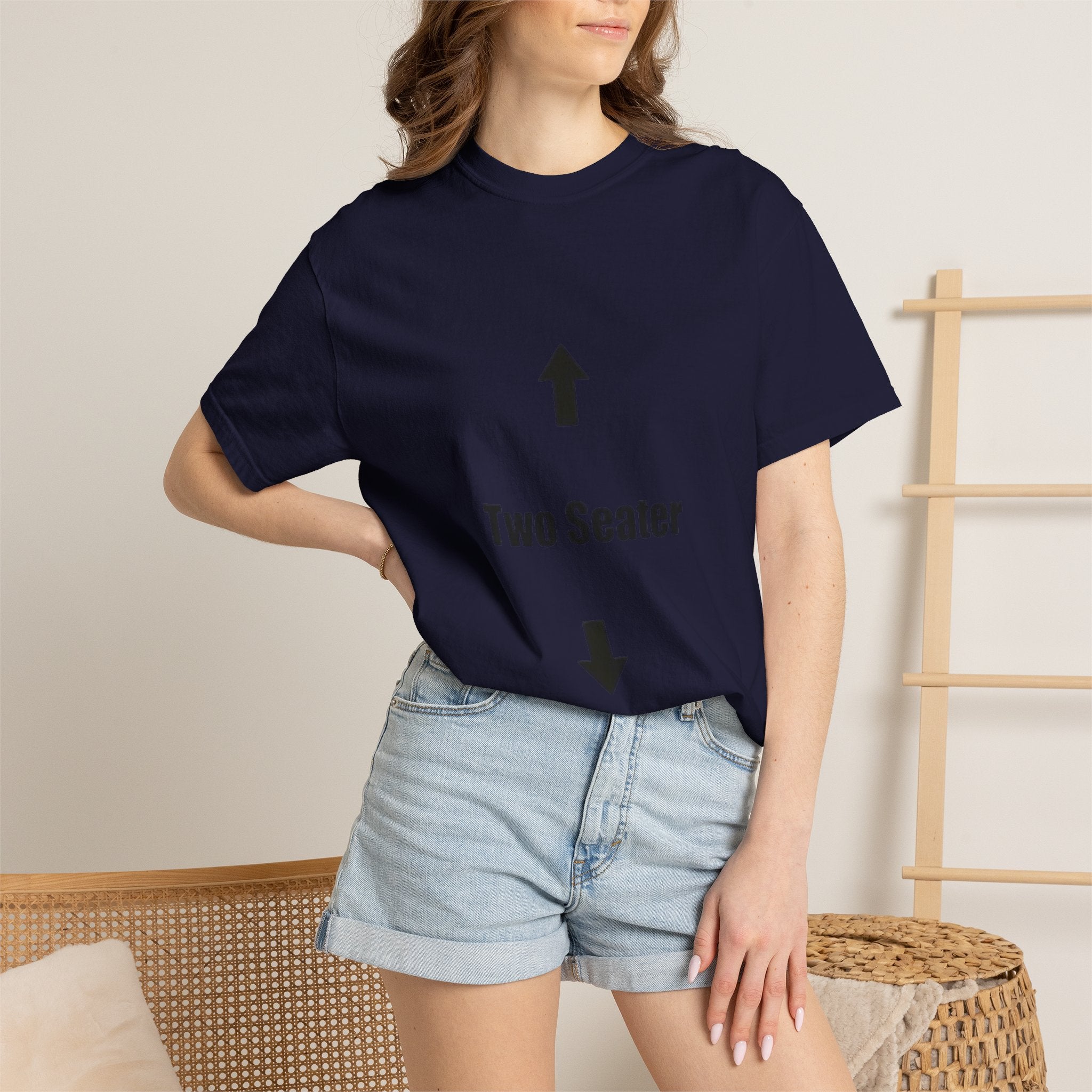 Two Seater T-Shirt — Funny Couples/Matching Tee with Up & Down Arrows