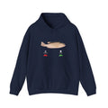 Cod Fish Graphic Hoodie – Minimal Fishing Sweatshirt with Red/Green Indicators