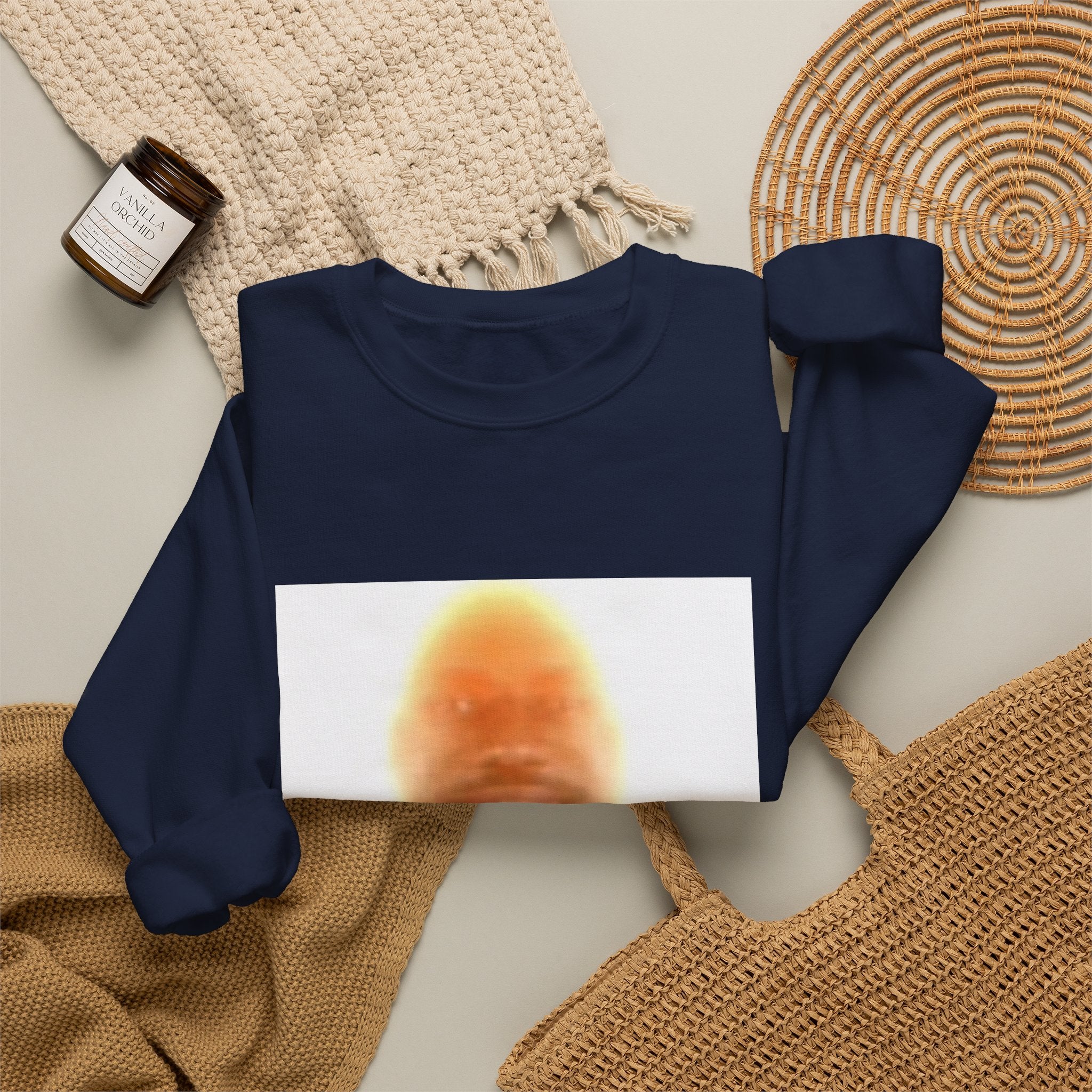 Glowing Face Crewneck Sweatshirt — 'You Are My Sunshine' Graphic