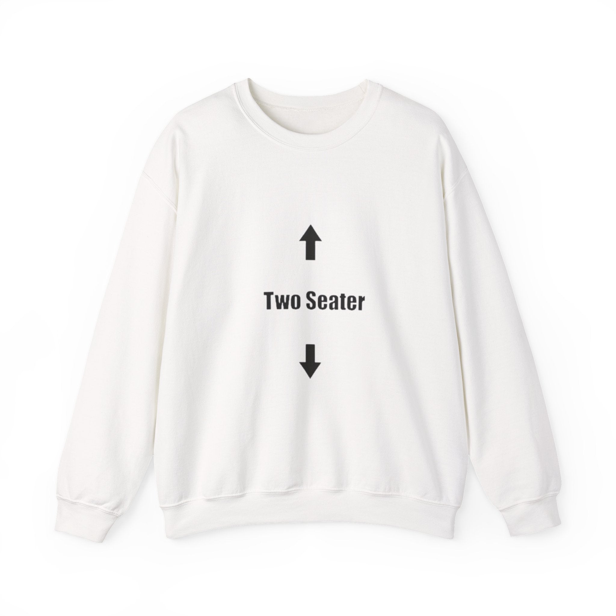 Two Seater Crewneck Sweatshirt — Funny Couples Arrow Design