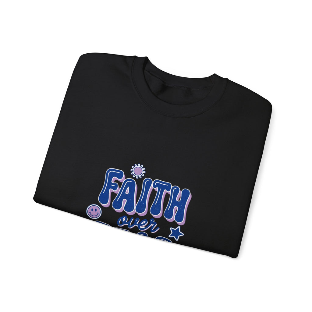 Faith Over Fear sweatshirt | Christian rainbow scripture style