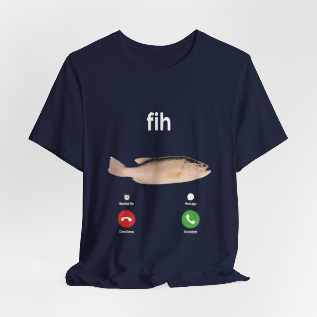 Fish Call T‑Shirt — Funny Incoming Call Design (Answer or Decline)