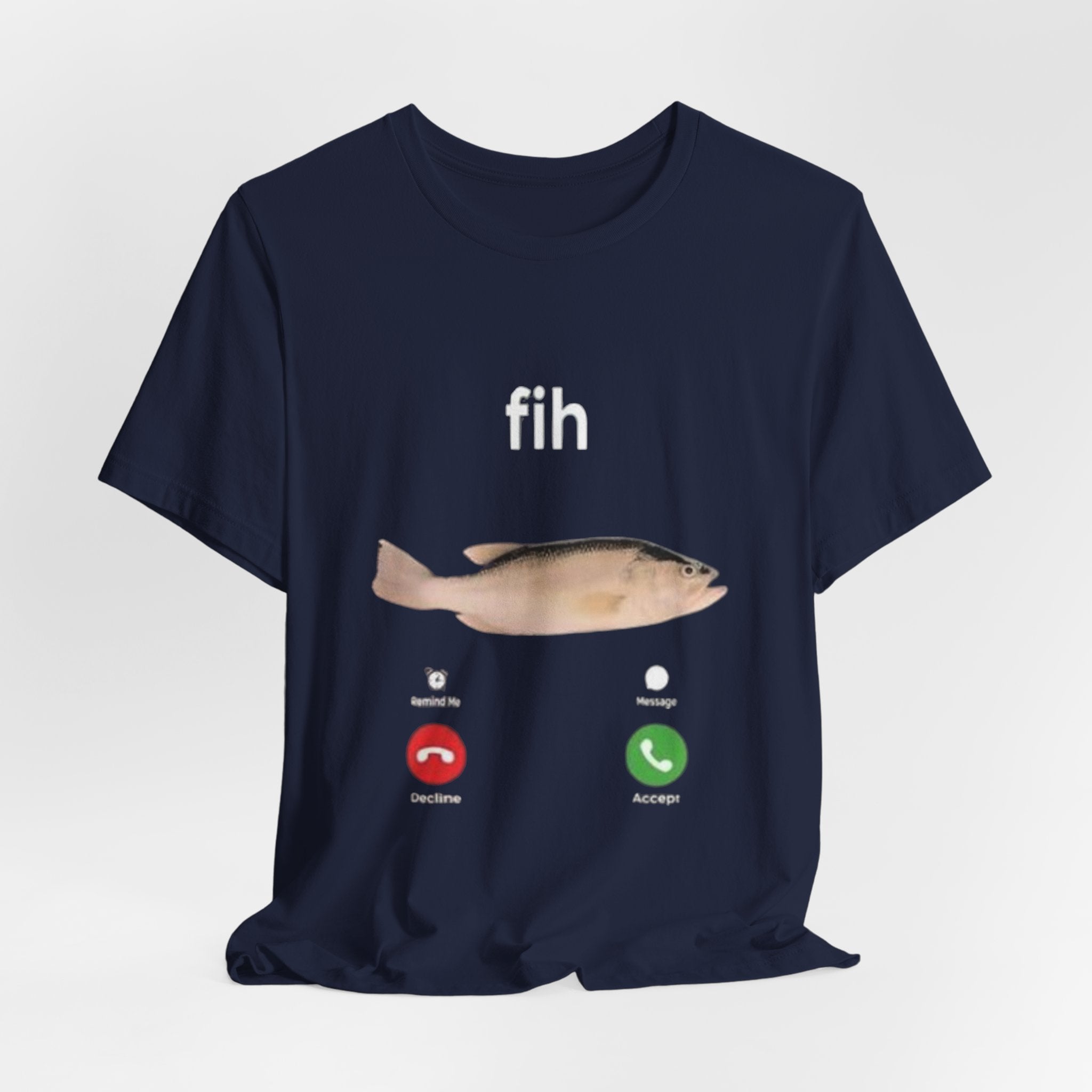 Fish Call T‑Shirt — Funny Incoming Call Design (Answer or Decline)