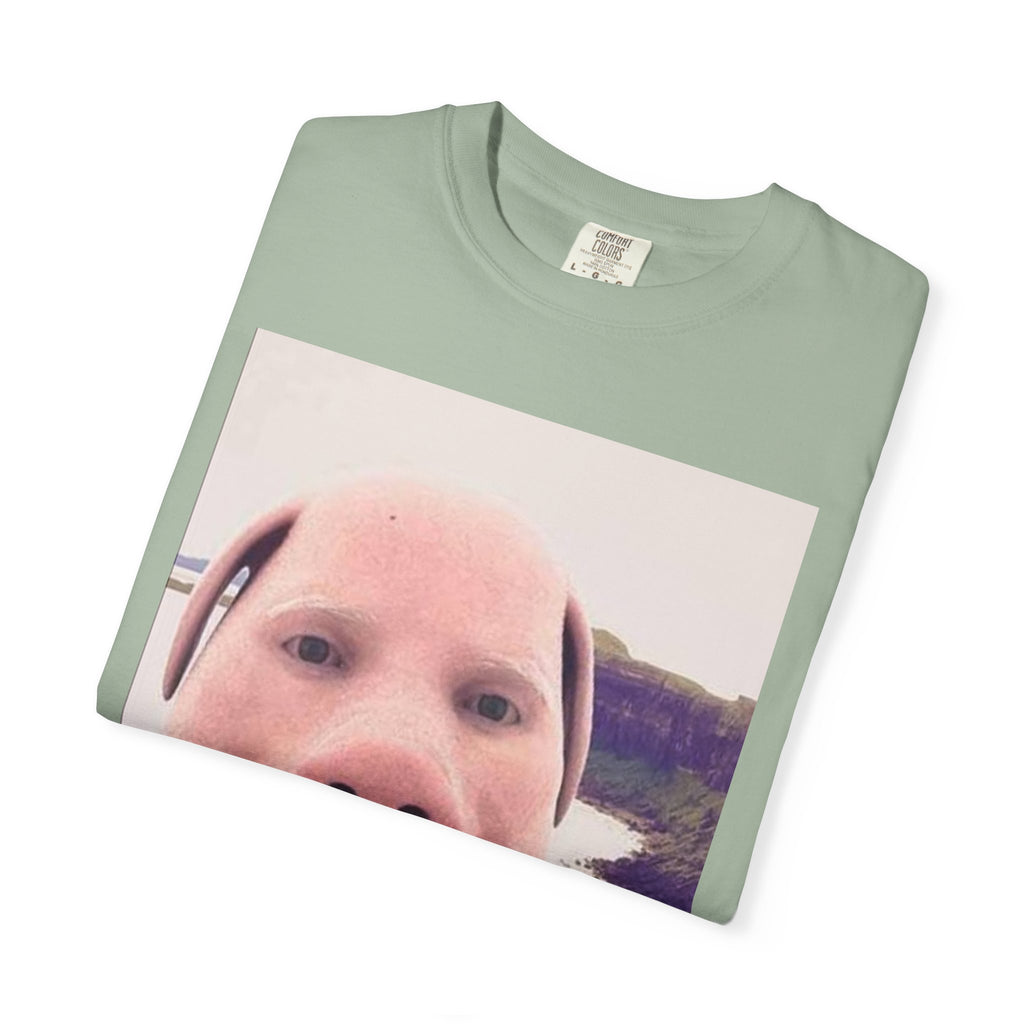 Pig Face Photo T-Shirt — Funny Animal Selfie Tee