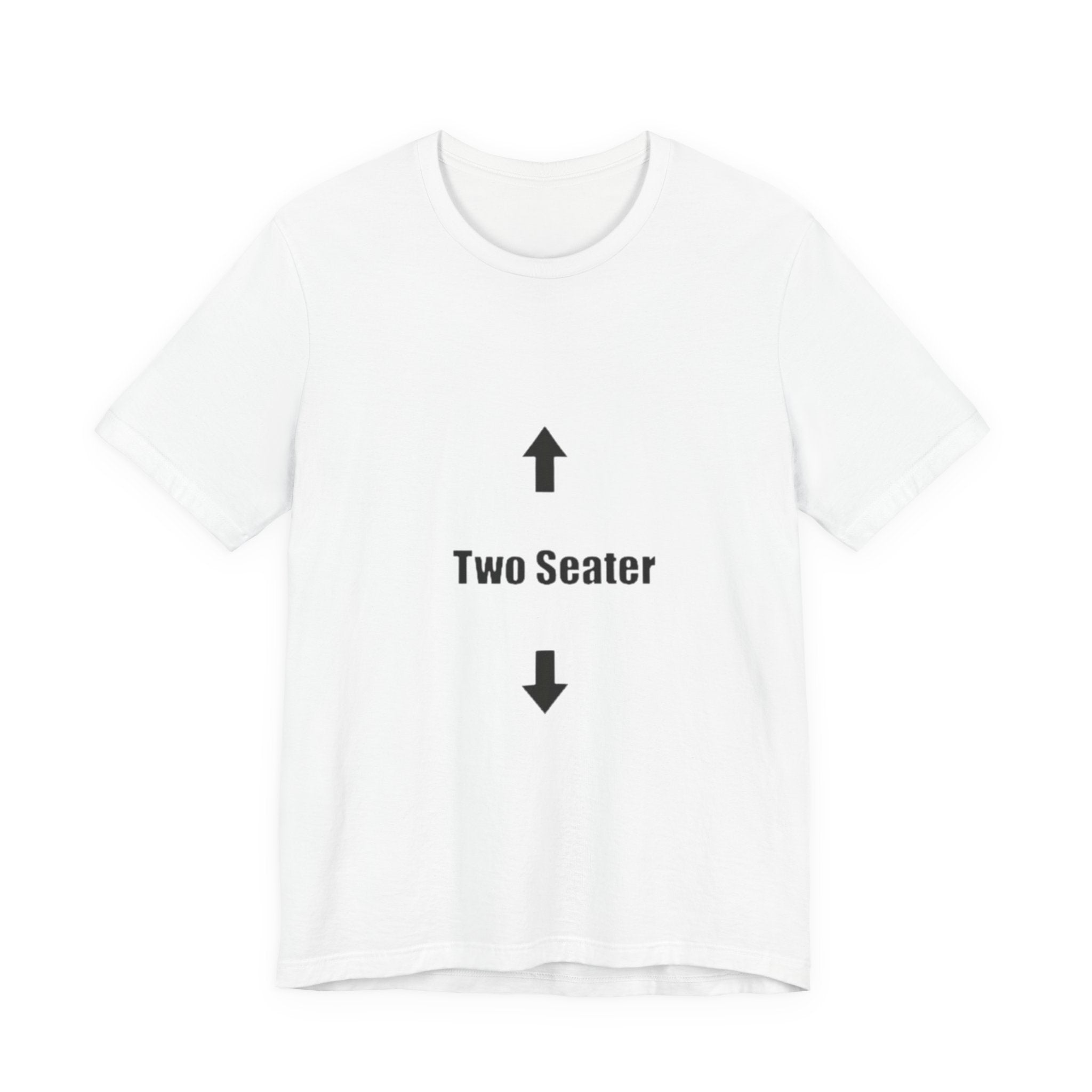 Two Seater T-Shirt – Funny Couple Tee with Up & Down Arrows