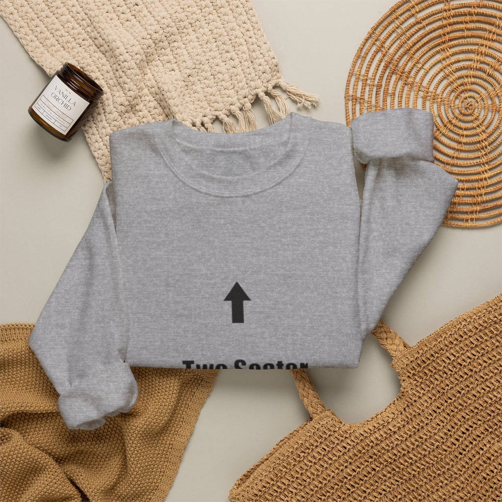 Two Seater Crewneck Sweatshirt — Funny Couples Arrow Design