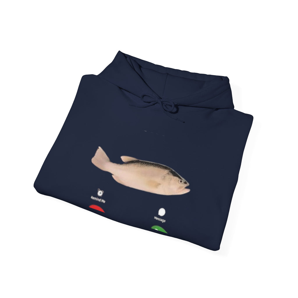 Cod Fish Graphic Hoodie – Minimal Fishing Sweatshirt with Red/Green Indicators