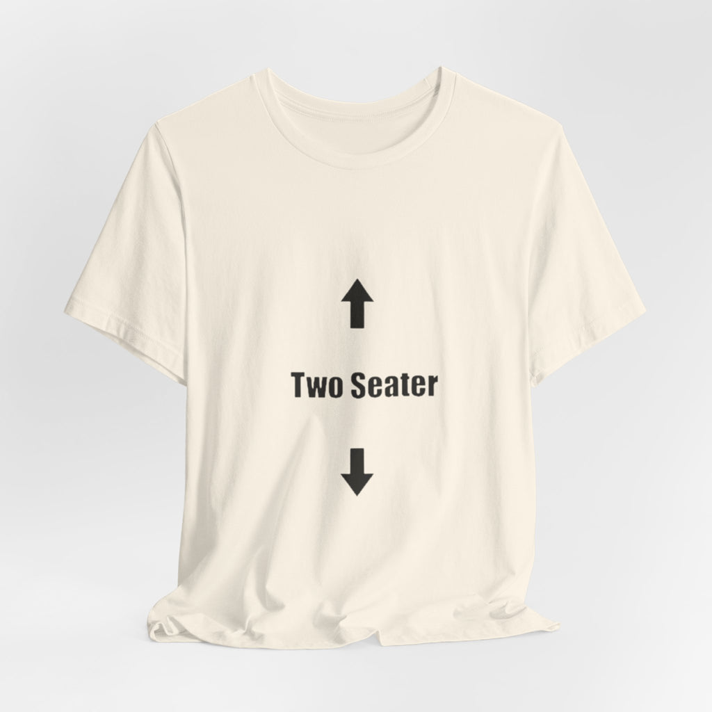Two Seater T-Shirt – Funny Couple Tee with Up & Down Arrows