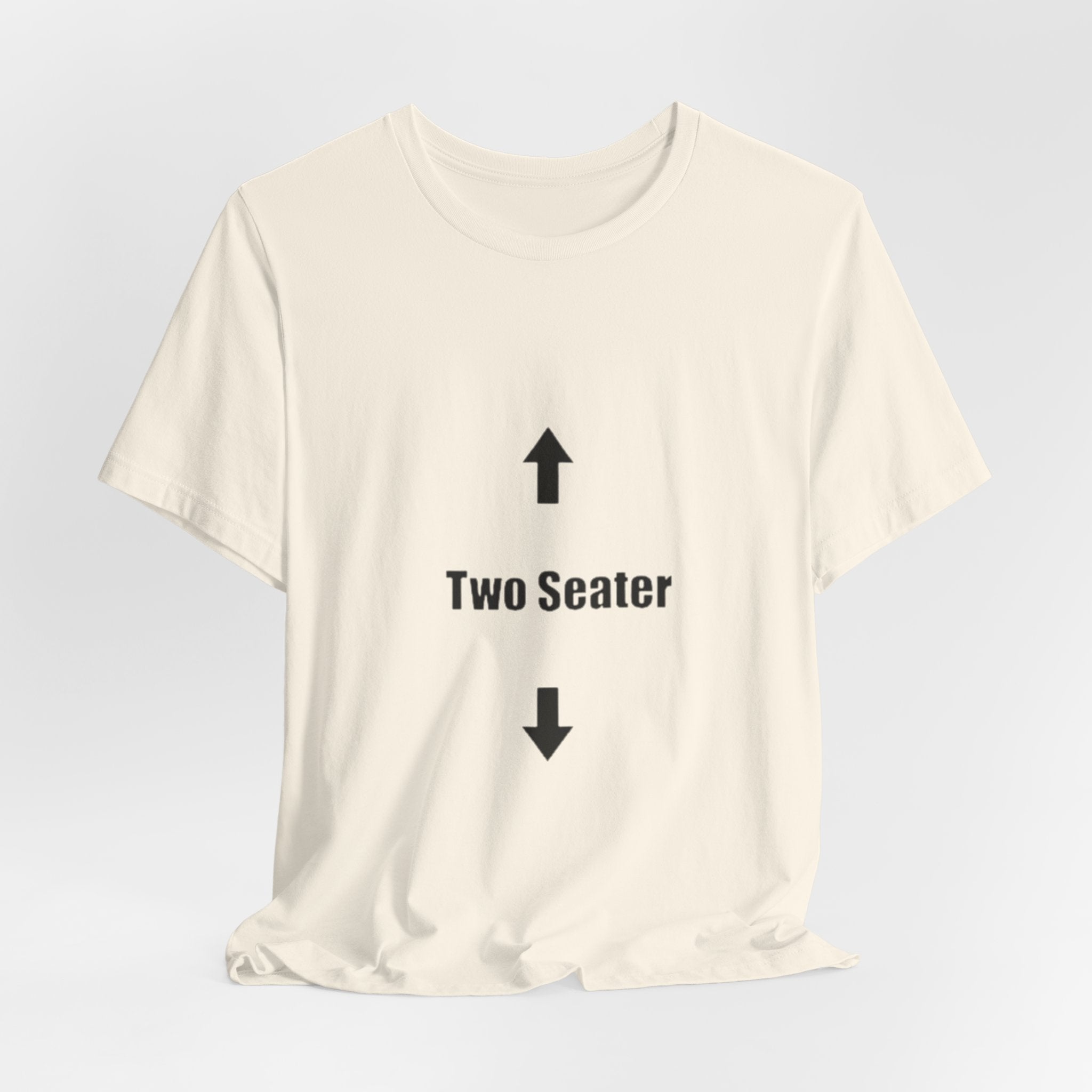 Two Seater T-Shirt – Funny Couple Tee with Up & Down Arrows