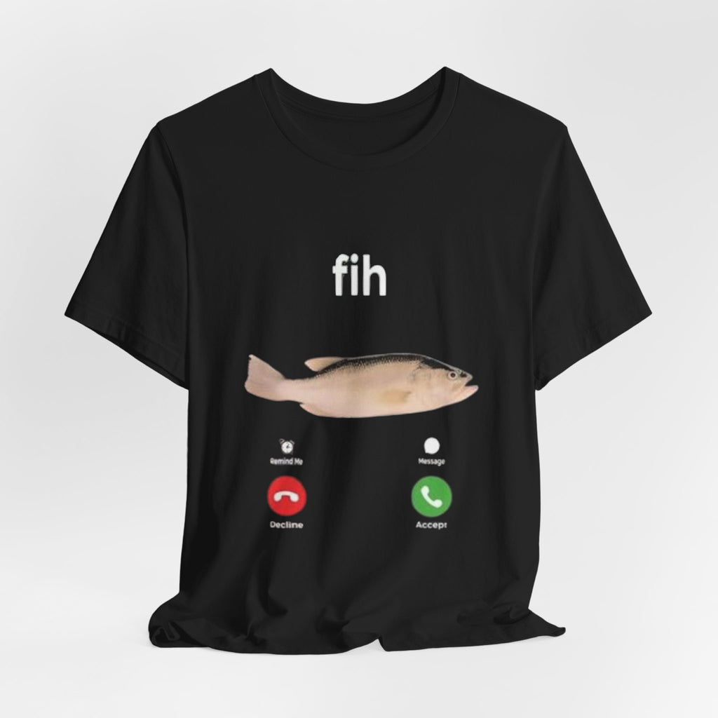 Fish Call T‑Shirt — Funny Incoming Call Design (Answer or Decline)