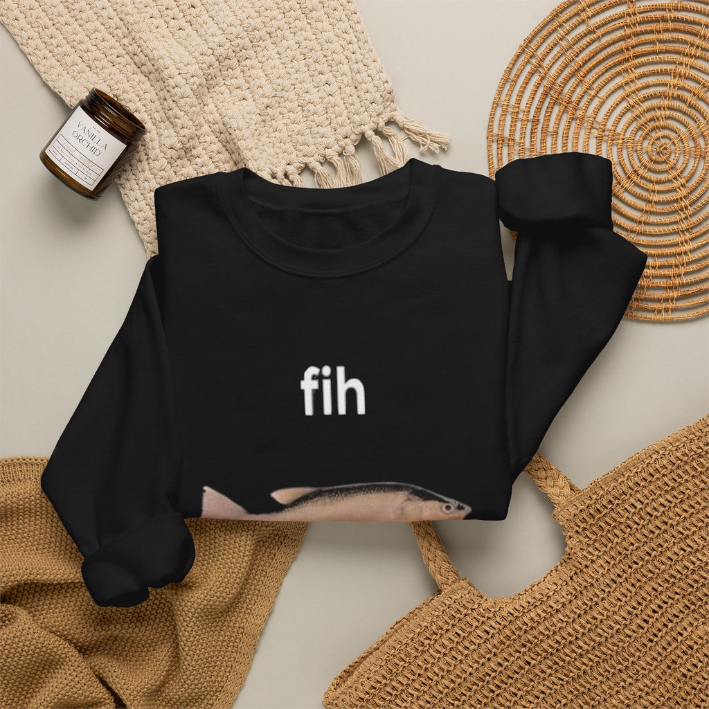 Fish Call Crewneck Sweatshirt – Funny Incoming Call Graphic Pullover