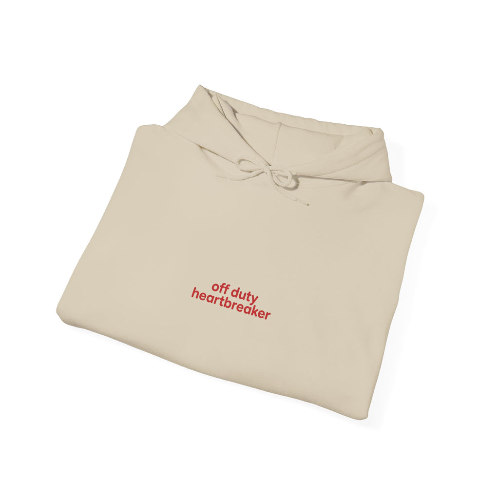 off duty heartbreaker Hoodie | Y2K slogan, nostalgic typography