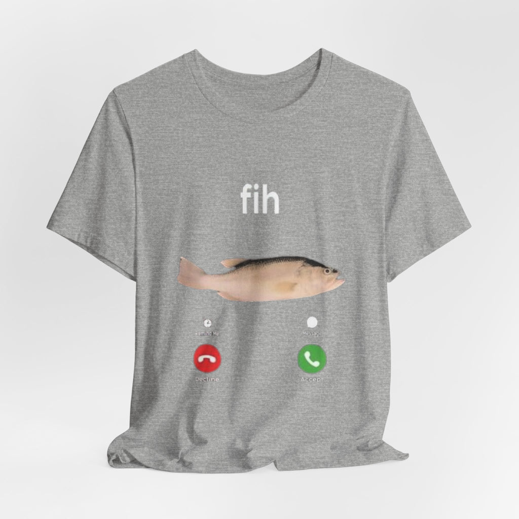 Fish Call T‑Shirt — Funny Incoming Call Design (Answer or Decline)