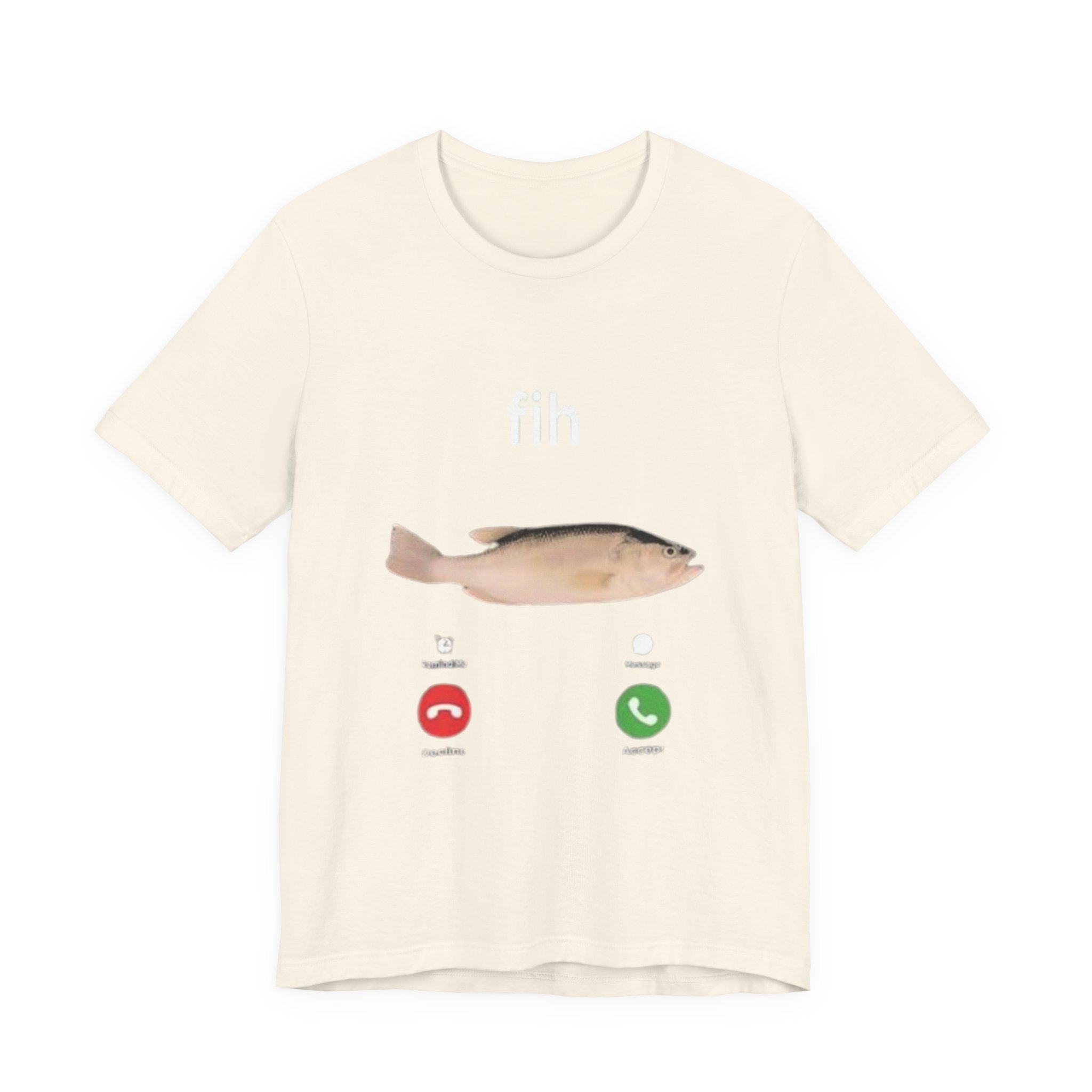 Fish Call T‑Shirt — Funny Incoming Call Design (Answer or Decline)