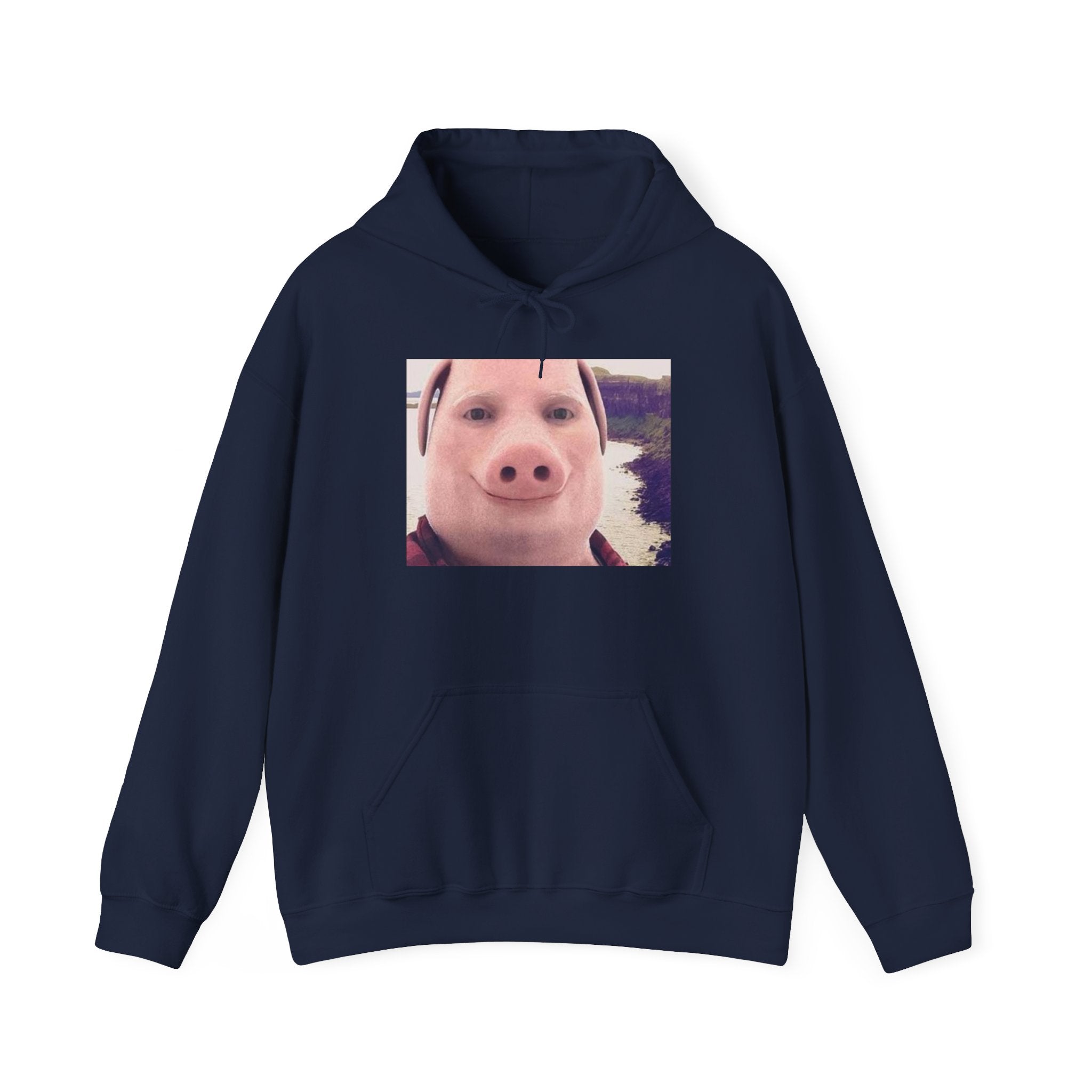 Hoodie — Funny Pig Snout Selfie Pullover