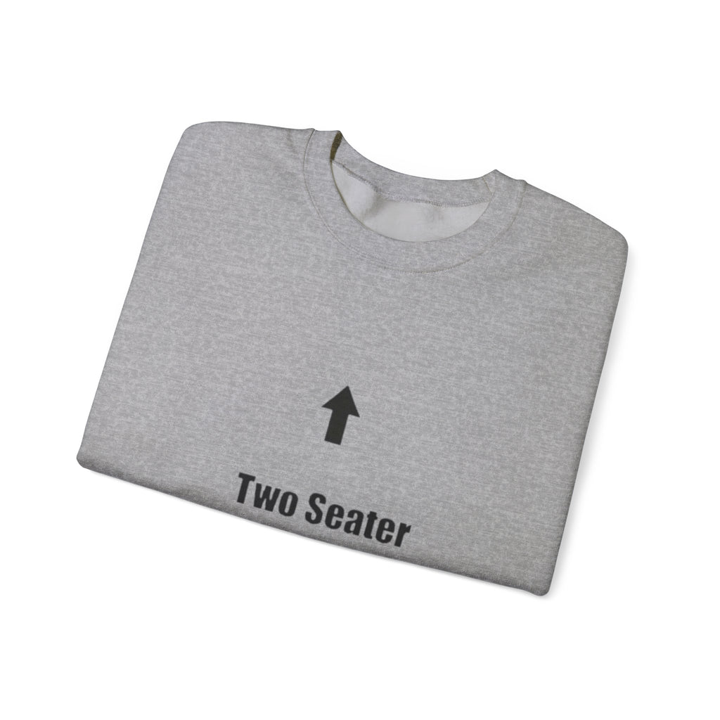 Two Seater Crewneck Sweatshirt — Funny Couples Arrow Design
