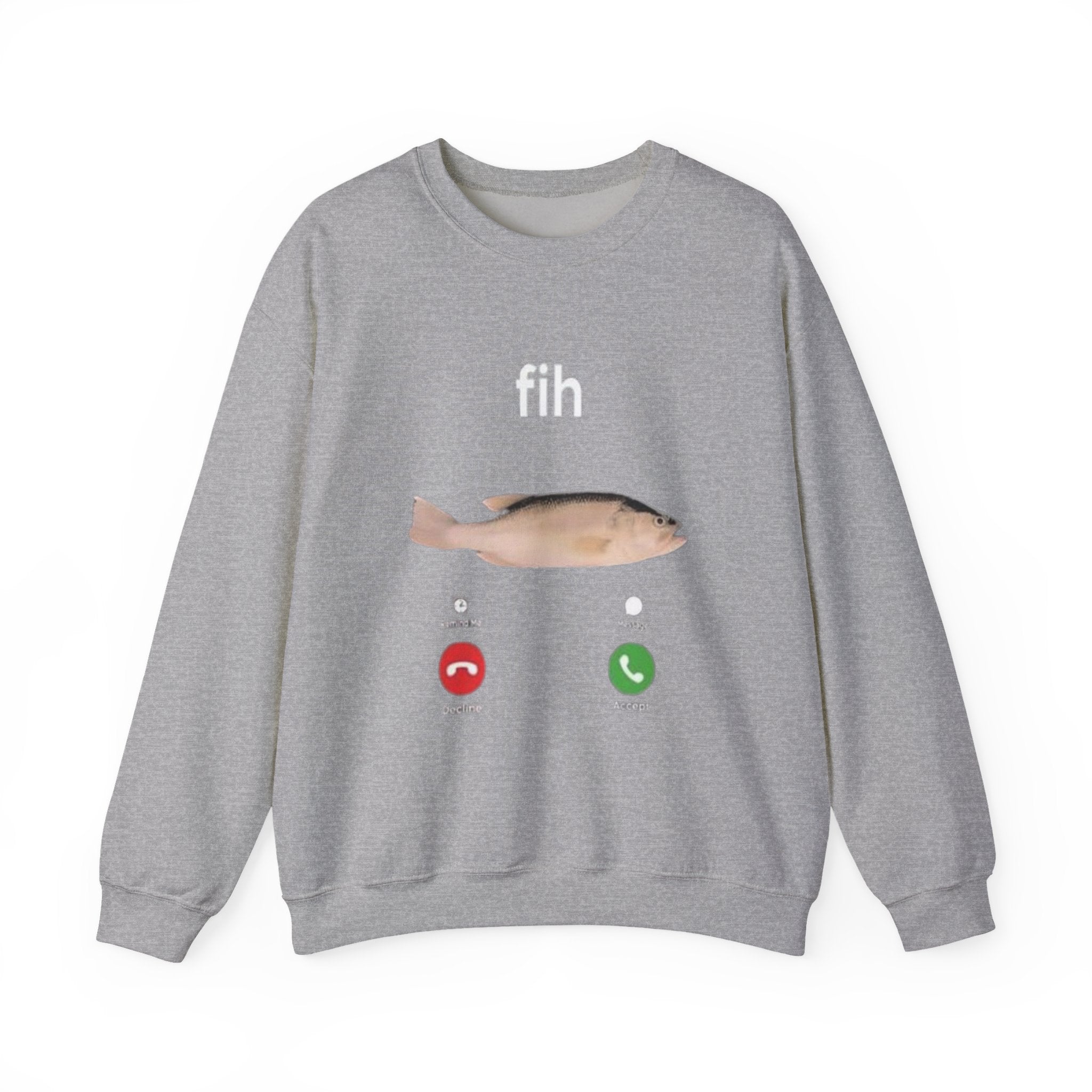 Fish Call Crewneck Sweatshirt – Funny Incoming Call Graphic Pullover