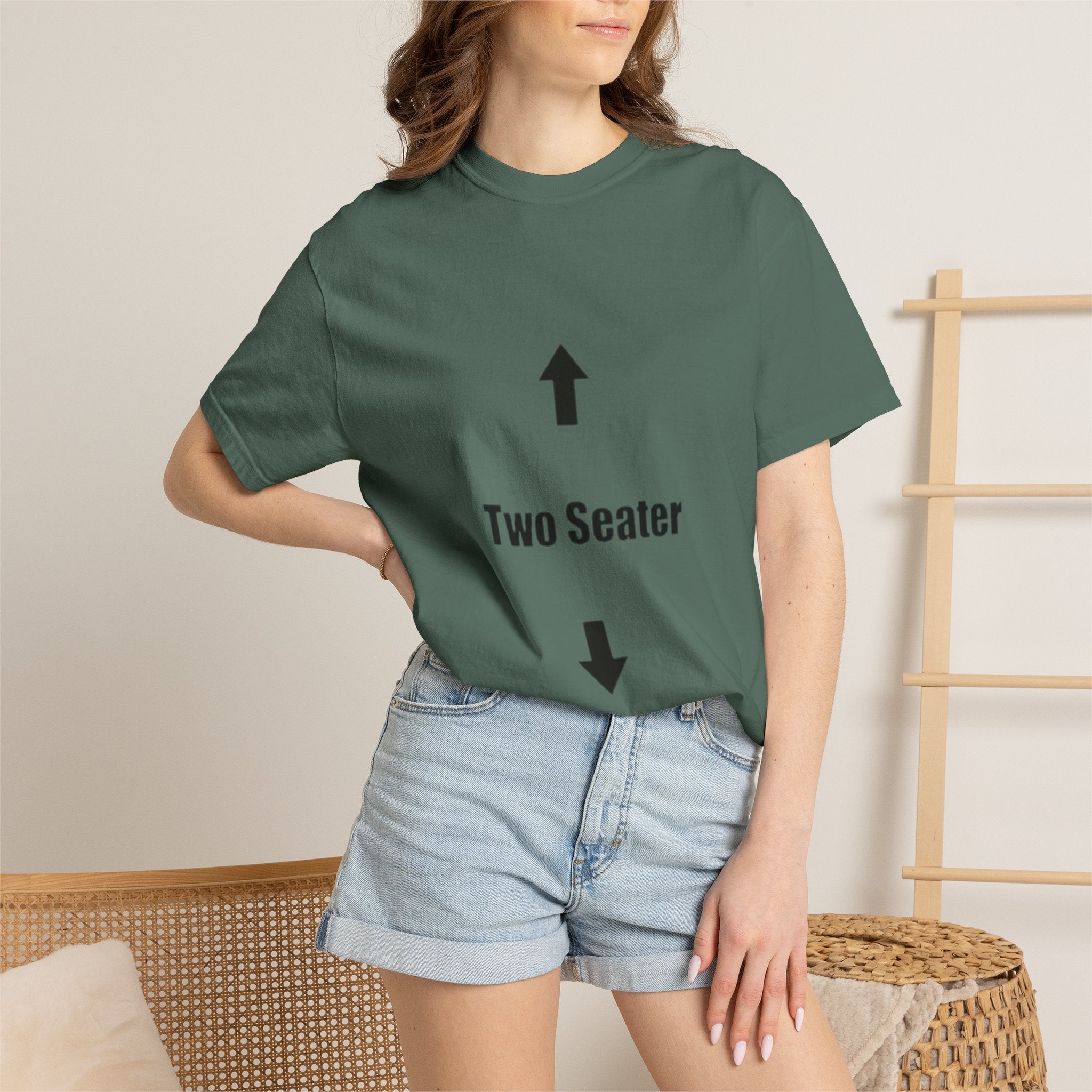 Two Seater T-Shirt — Funny Couples/Matching Tee with Up & Down Arrows