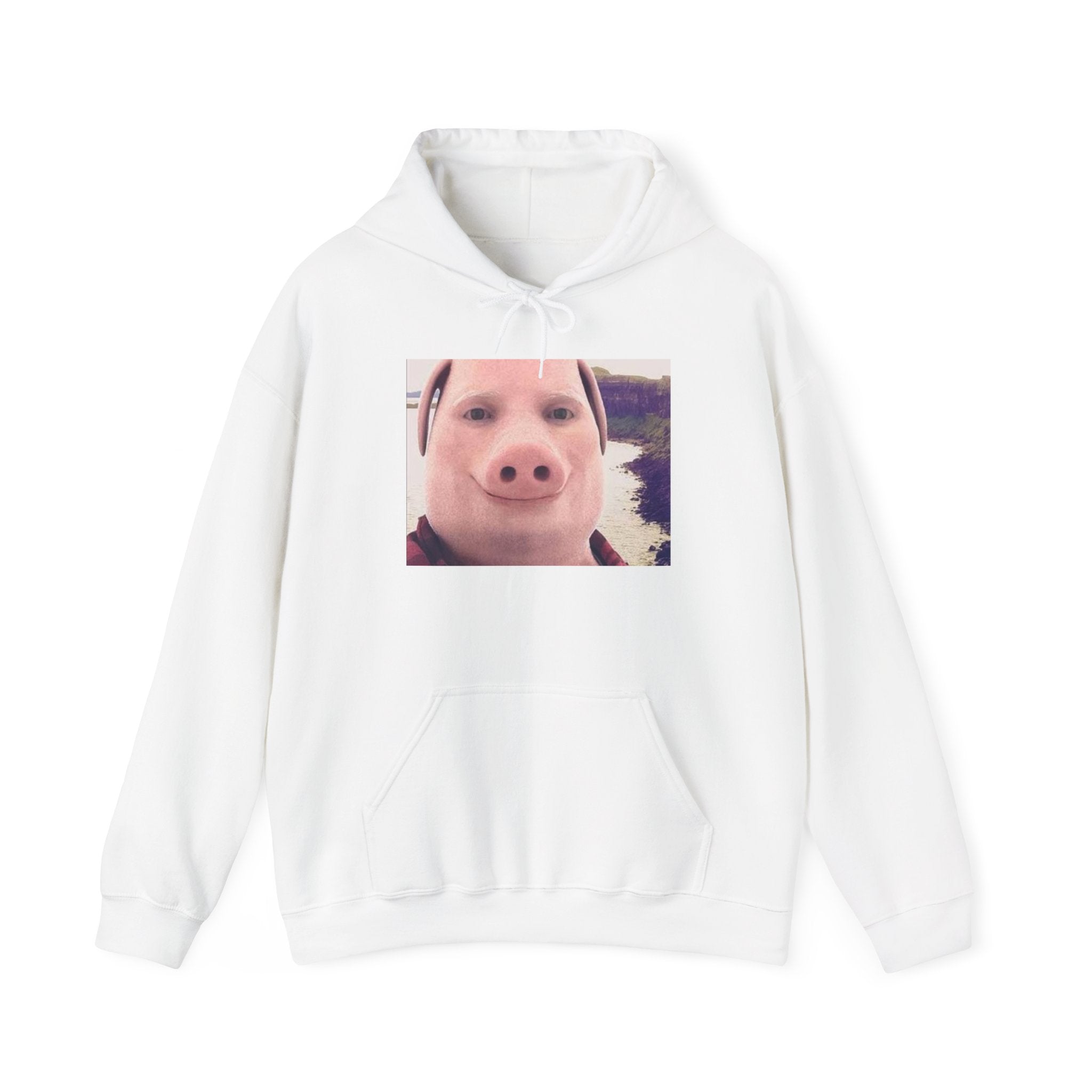 Hoodie — Funny Pig Snout Selfie Pullover