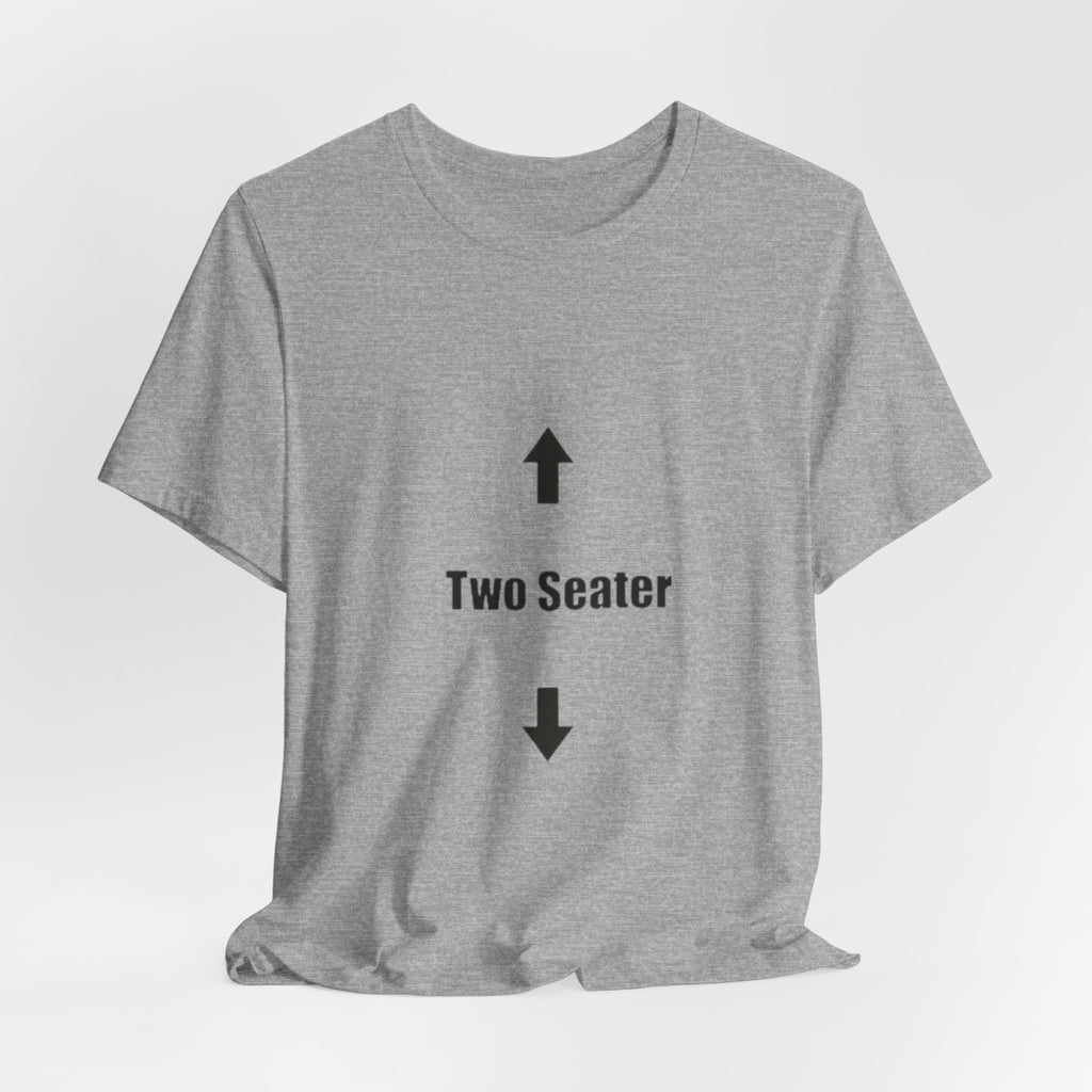 Two Seater T-Shirt – Funny Couple Tee with Up & Down Arrows