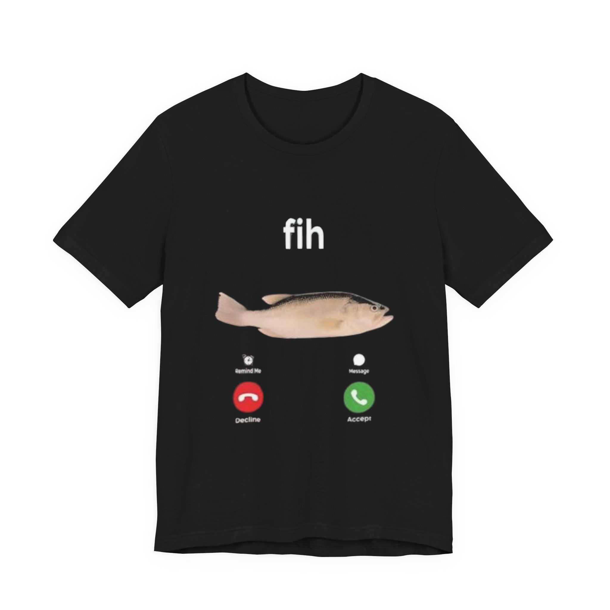 Fish Call T‑Shirt — Funny Incoming Call Design (Answer or Decline)