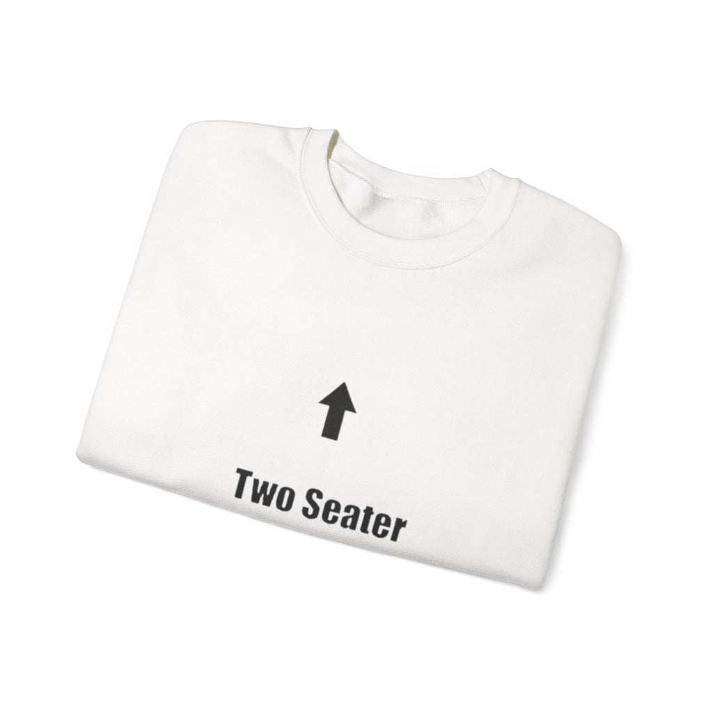 Two Seater Crewneck Sweatshirt — Funny Couples Arrow Design