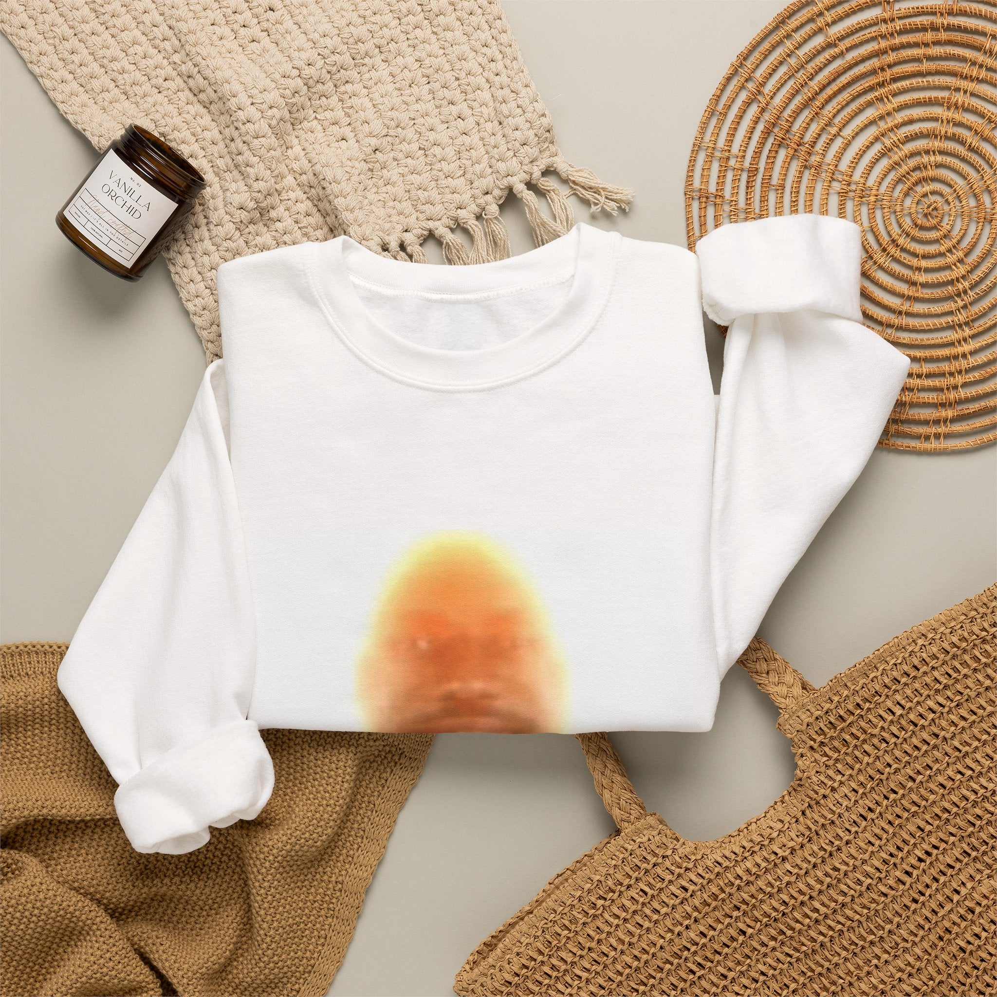 Glowing Face Crewneck Sweatshirt — 'You Are My Sunshine' Graphic