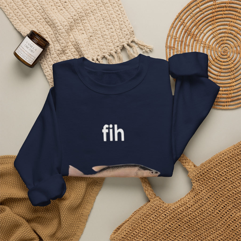 Fish Call Crewneck Sweatshirt – Funny Incoming Call Graphic Pullover