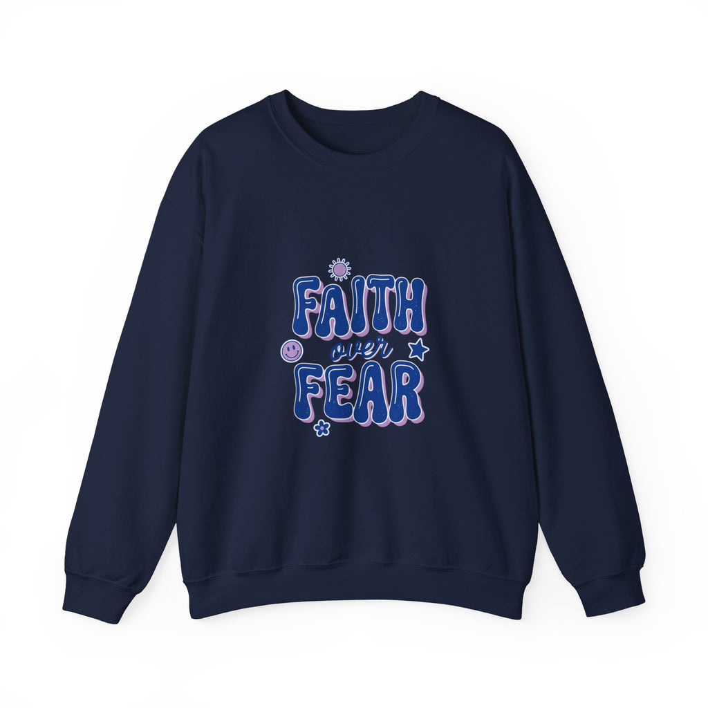 Faith Over Fear sweatshirt | Christian rainbow scripture style
