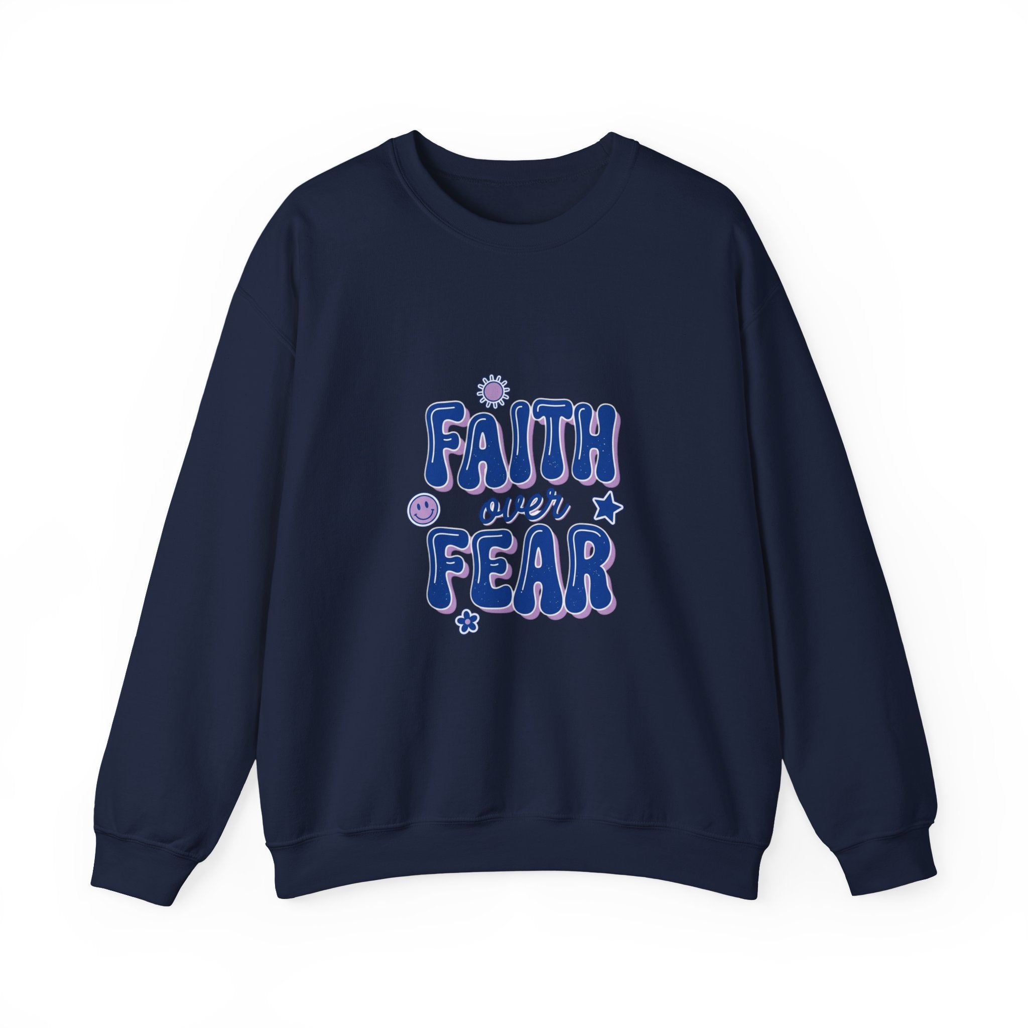 Faith Over Fear sweatshirt | Christian rainbow scripture style