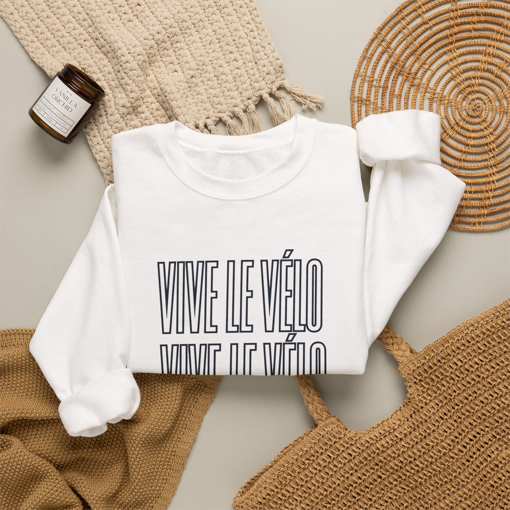 Vive le Vélo Crewneck Sweatshirt | Cycling Tour de France Style