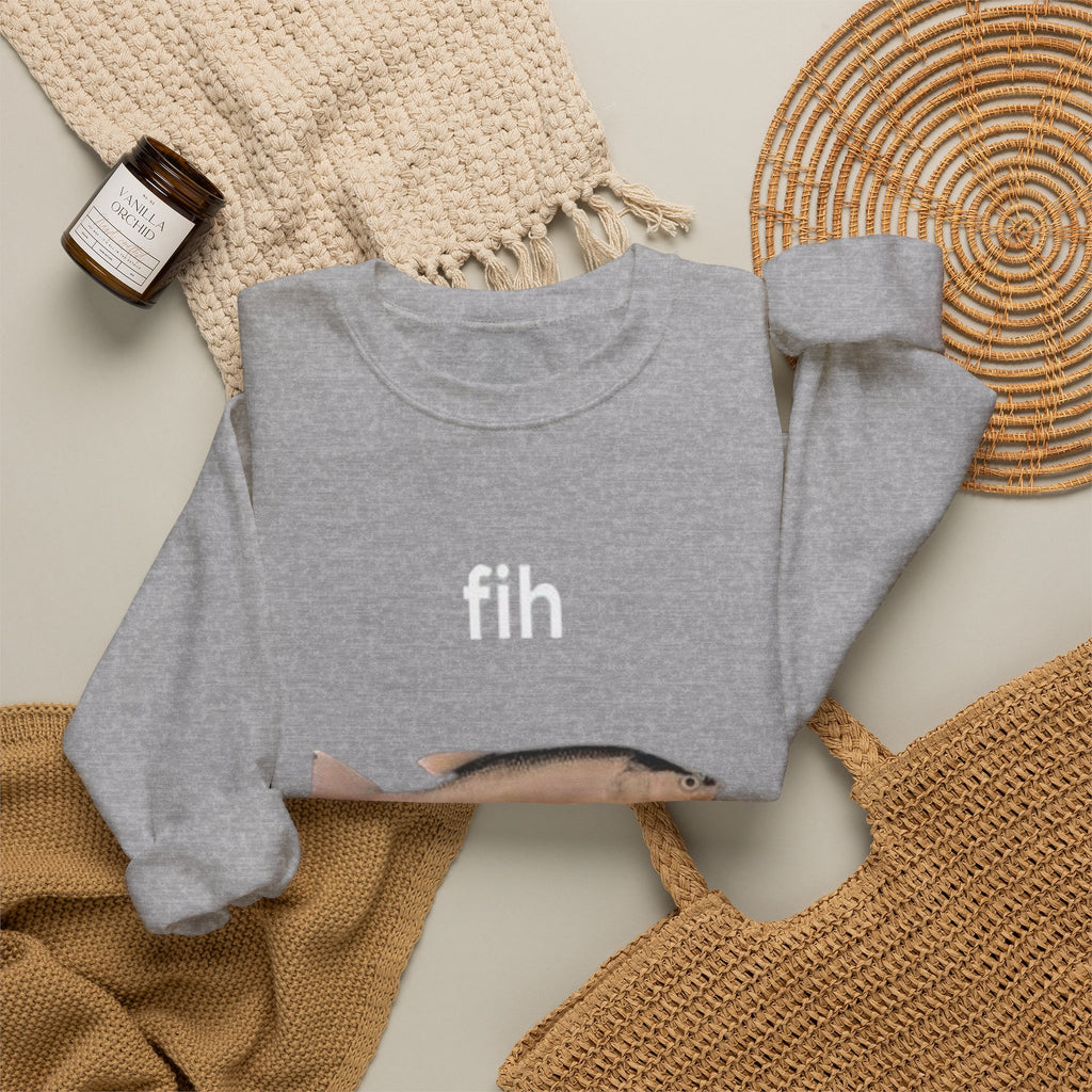 Fish Call Crewneck Sweatshirt – Funny Incoming Call Graphic Pullover