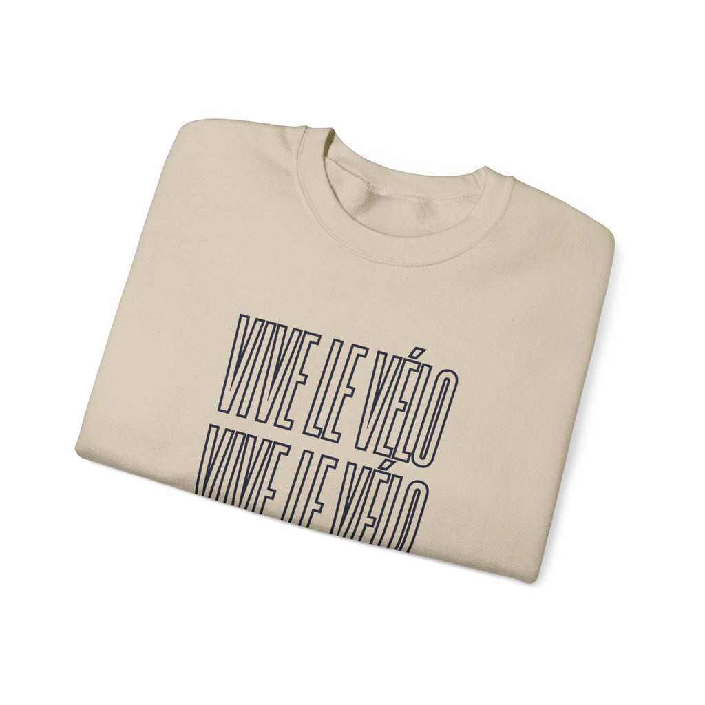 Vive le Vélo Crewneck Sweatshirt | Cycling Tour de France Style