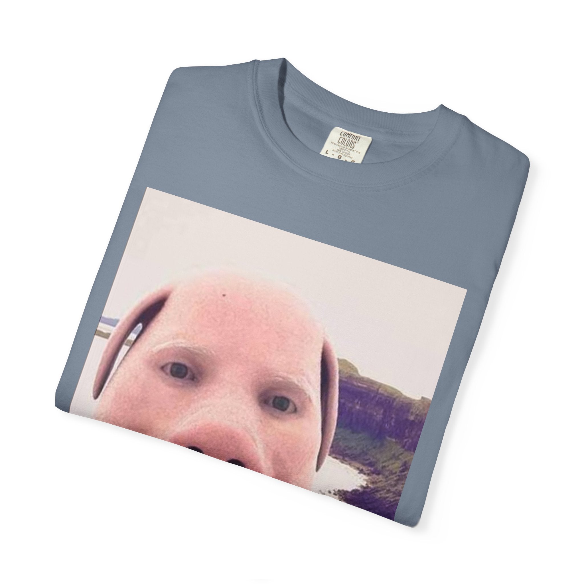 Pig Face Photo T-Shirt — Funny Animal Selfie Tee