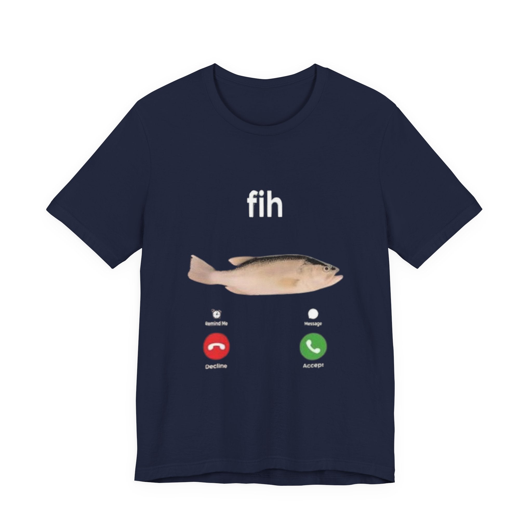 Fish Call T‑Shirt — Funny Incoming Call Design (Answer or Decline)
