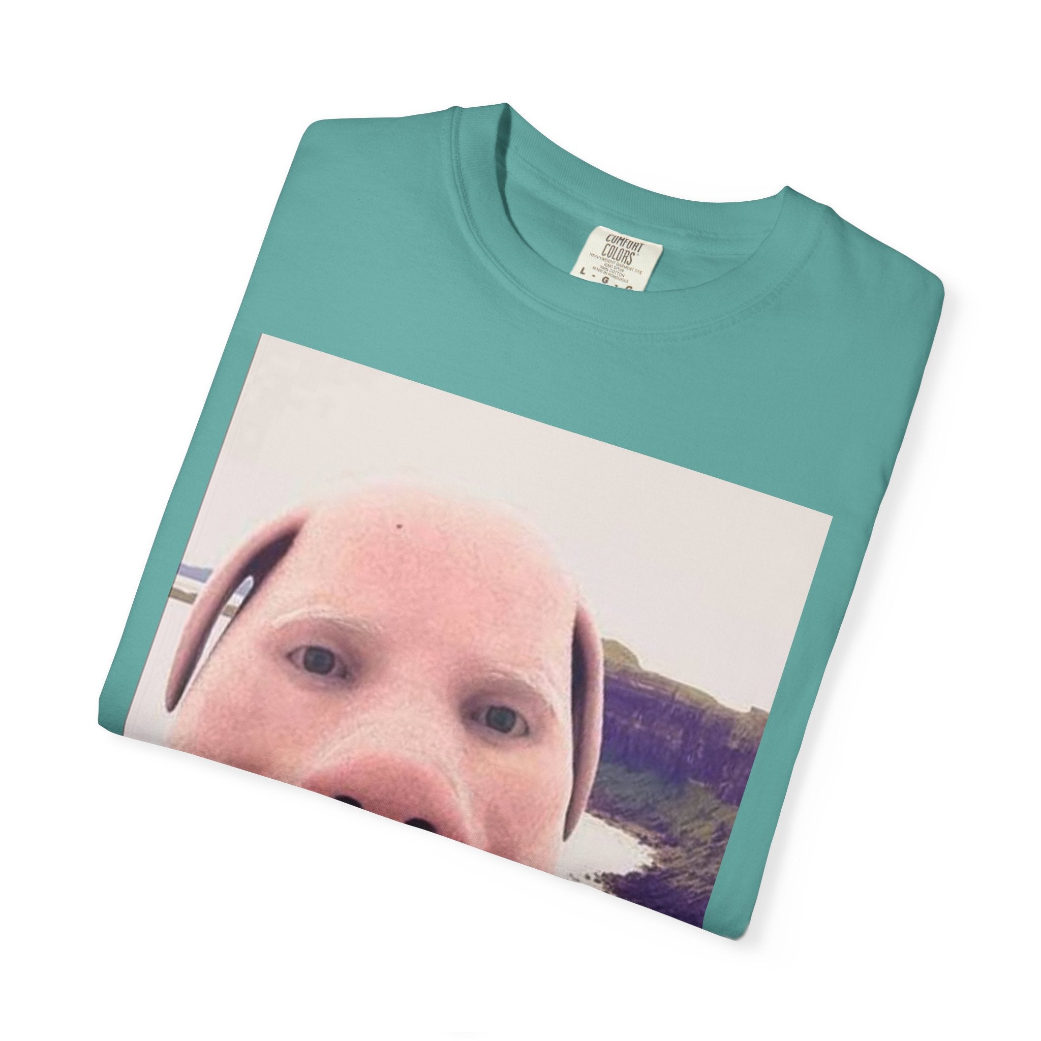 Pig Face Photo T-Shirt — Funny Animal Selfie Tee