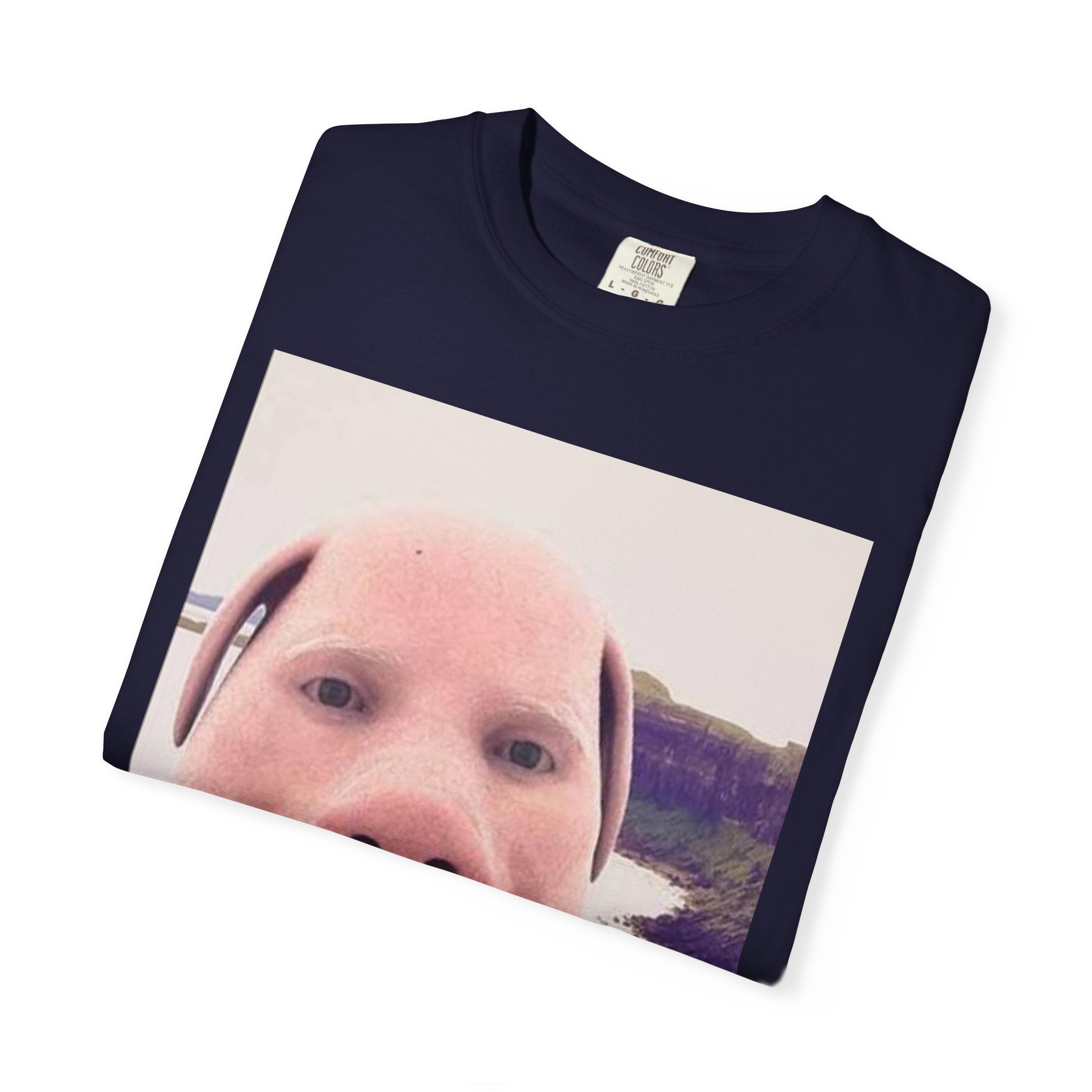 Pig Face Photo T-Shirt — Funny Animal Selfie Tee