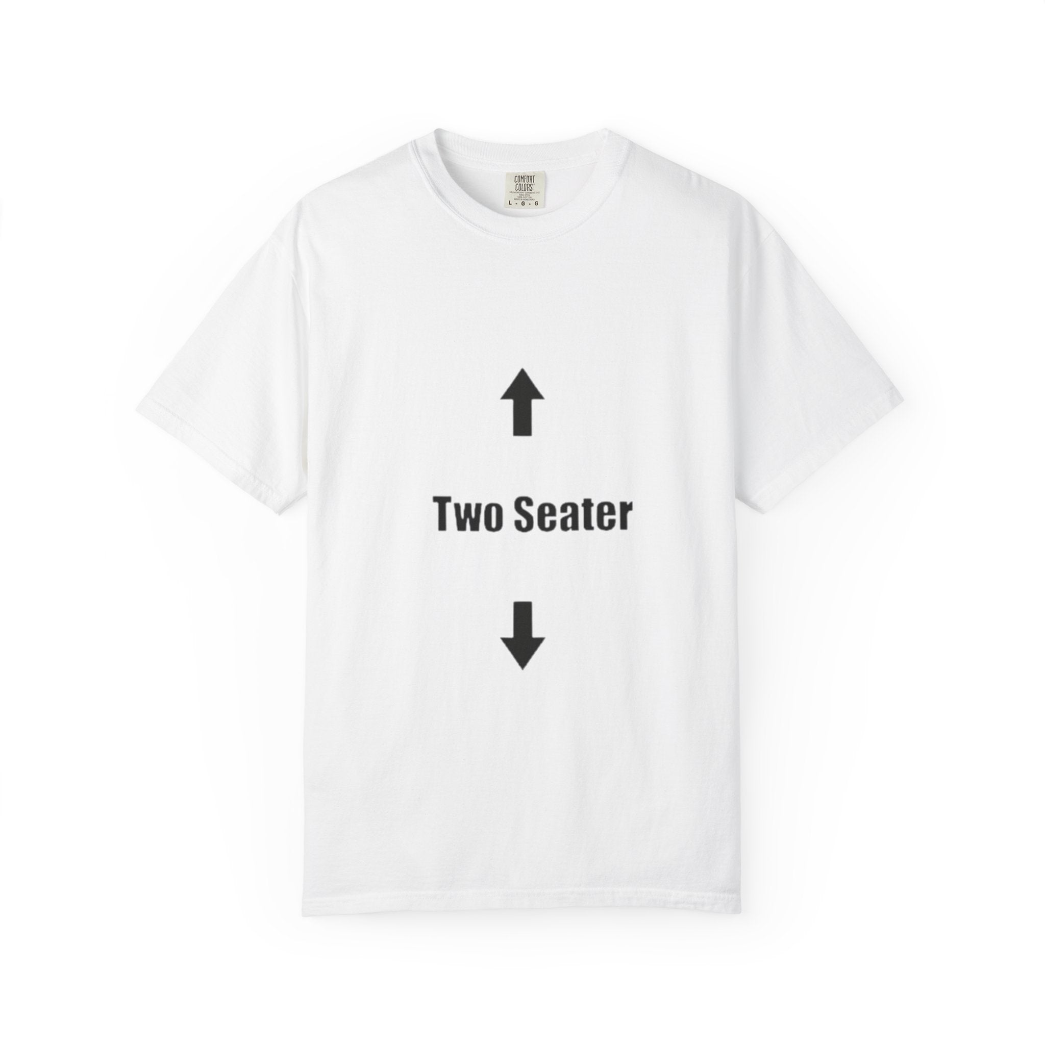 Two Seater T-Shirt — Funny Couples/Matching Tee with Up & Down Arrows