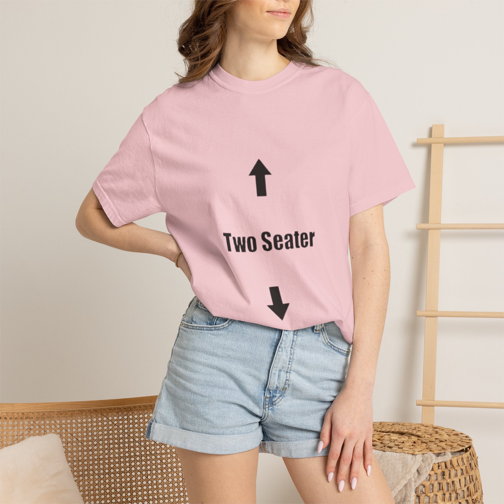Two Seater T-Shirt — Funny Couples/Matching Tee with Up & Down Arrows