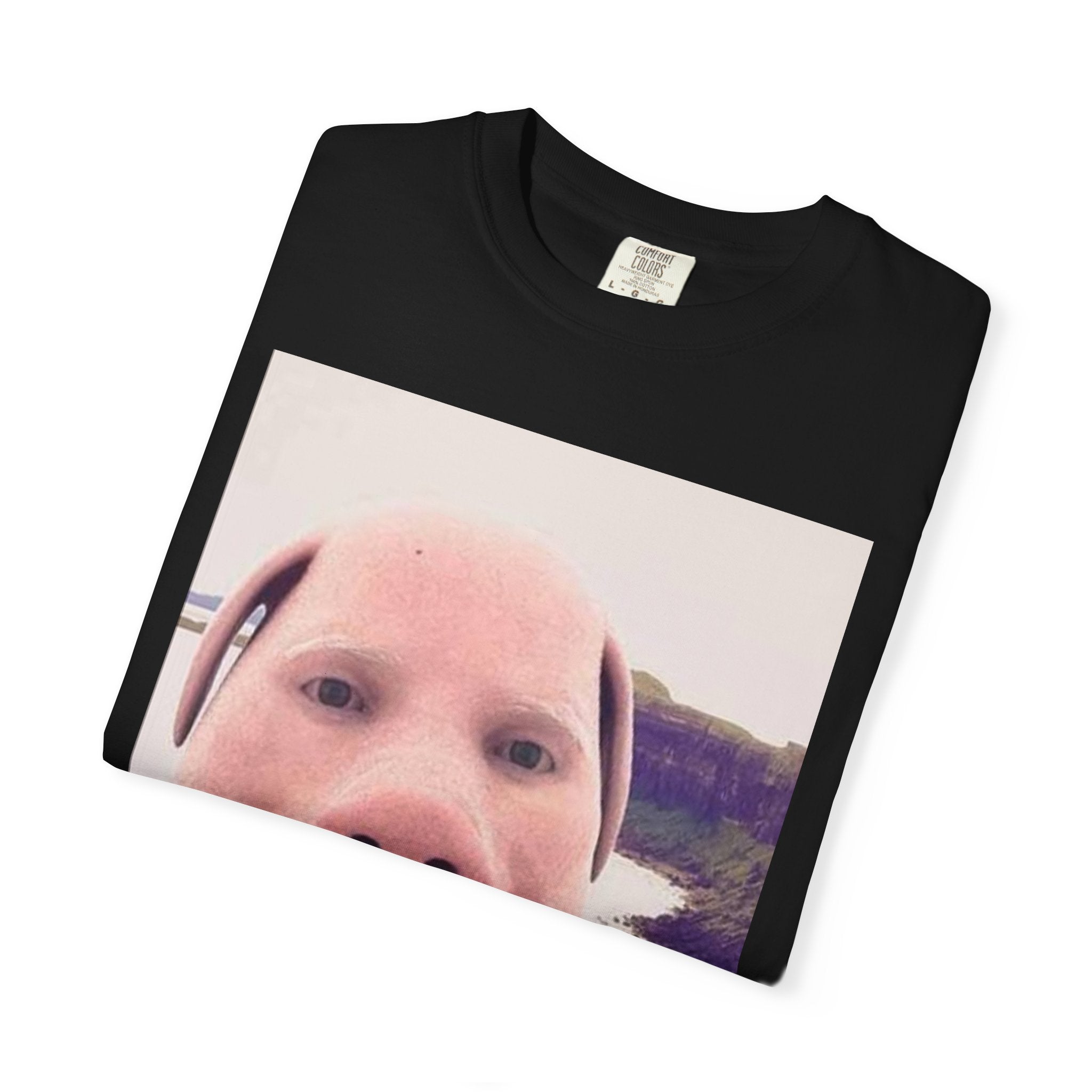 Pig Face Photo T-Shirt — Funny Animal Selfie Tee