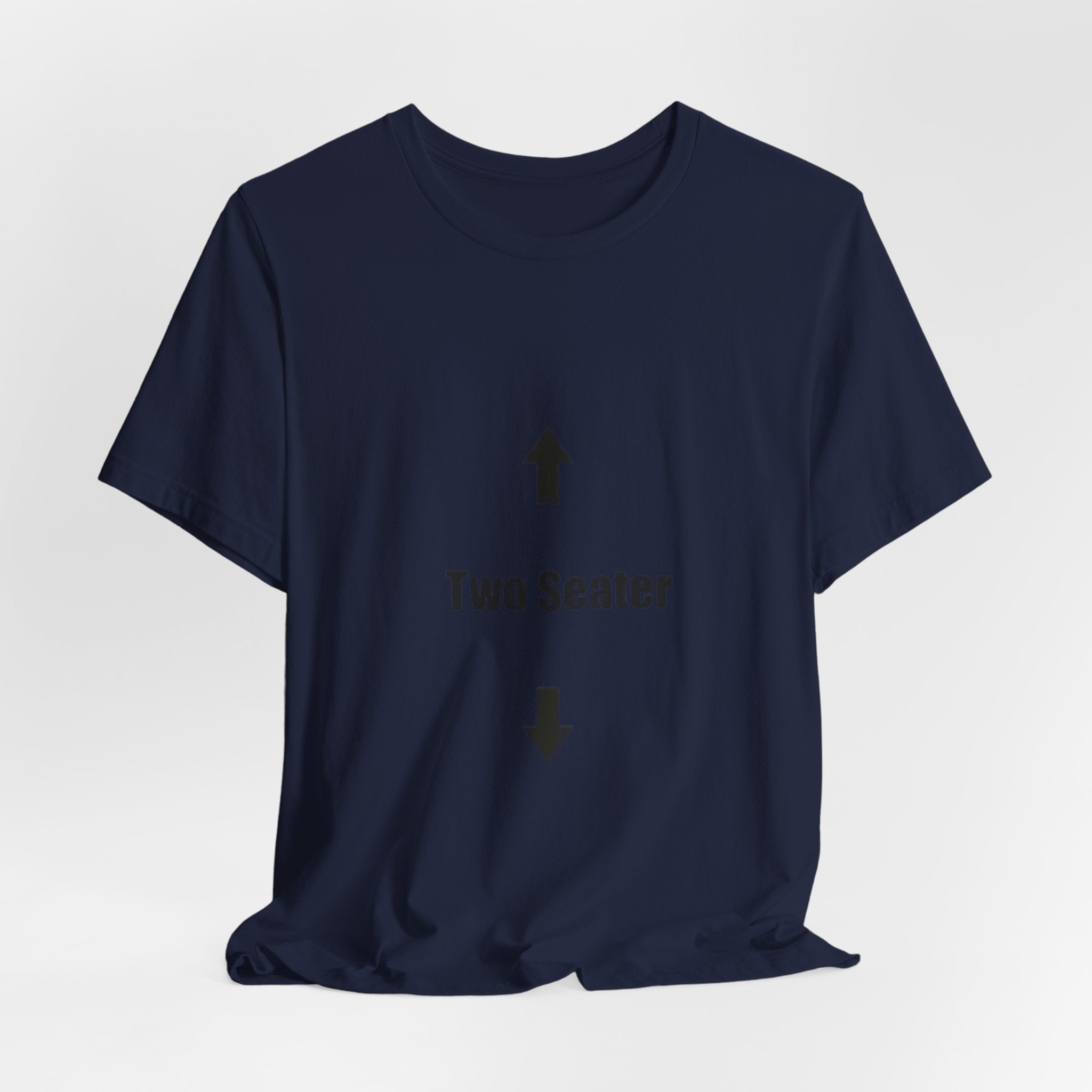 Two Seater T-Shirt – Funny Couple Tee with Up & Down Arrows