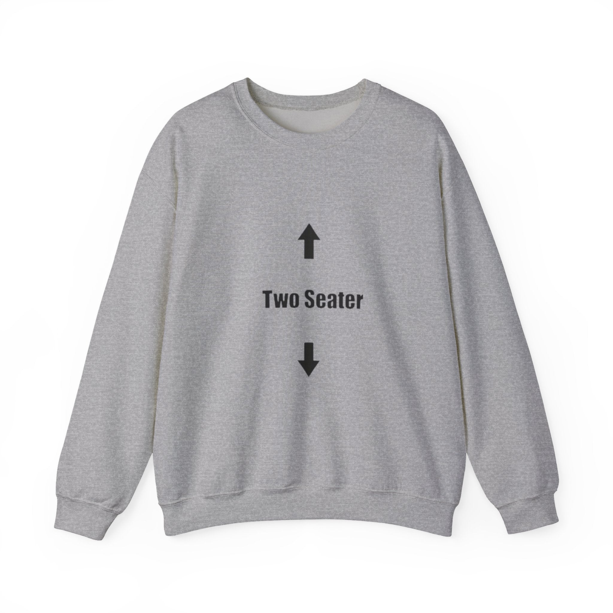 Two Seater Crewneck Sweatshirt — Funny Couples Arrow Design