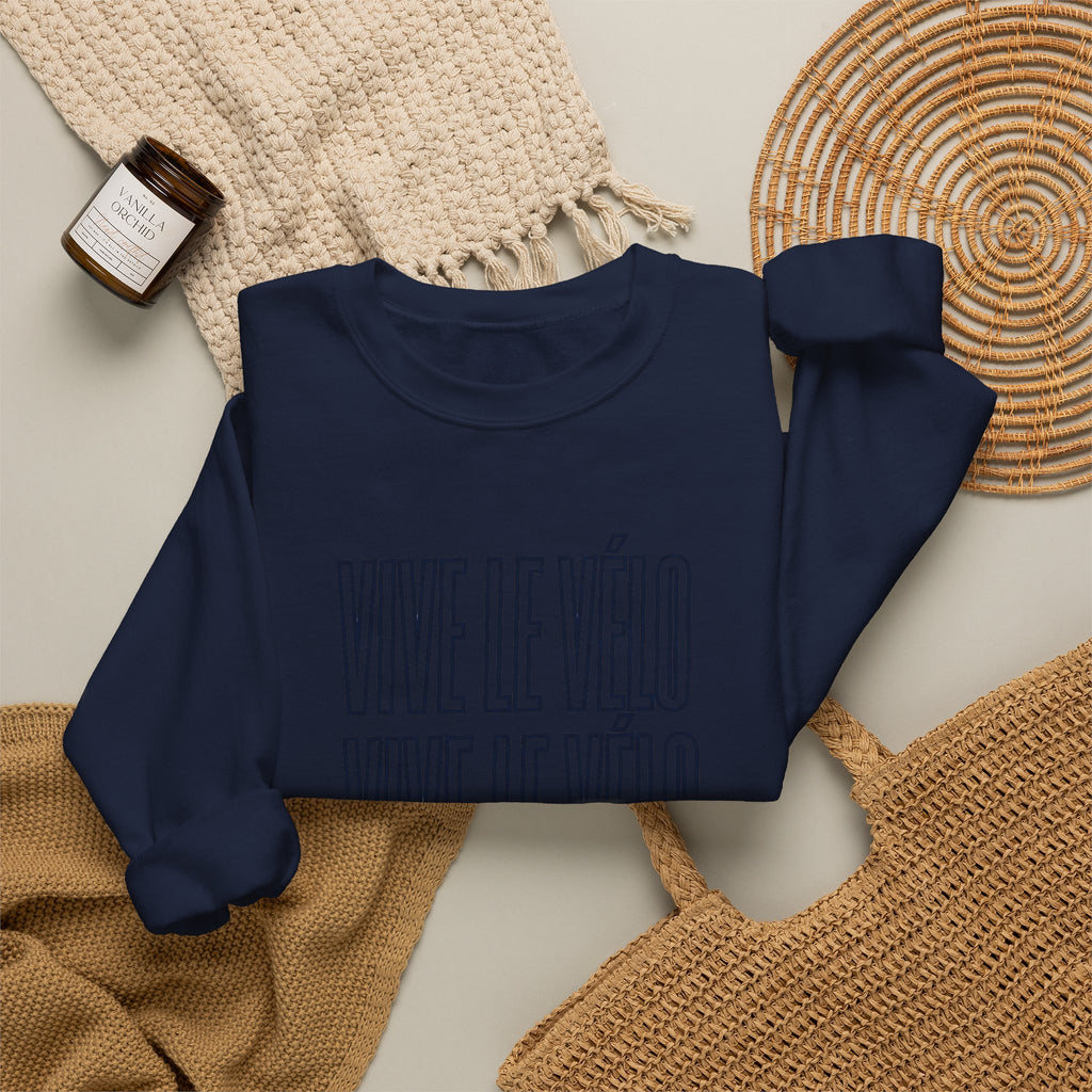 Vive le Vélo Crewneck Sweatshirt | Cycling Tour de France Style