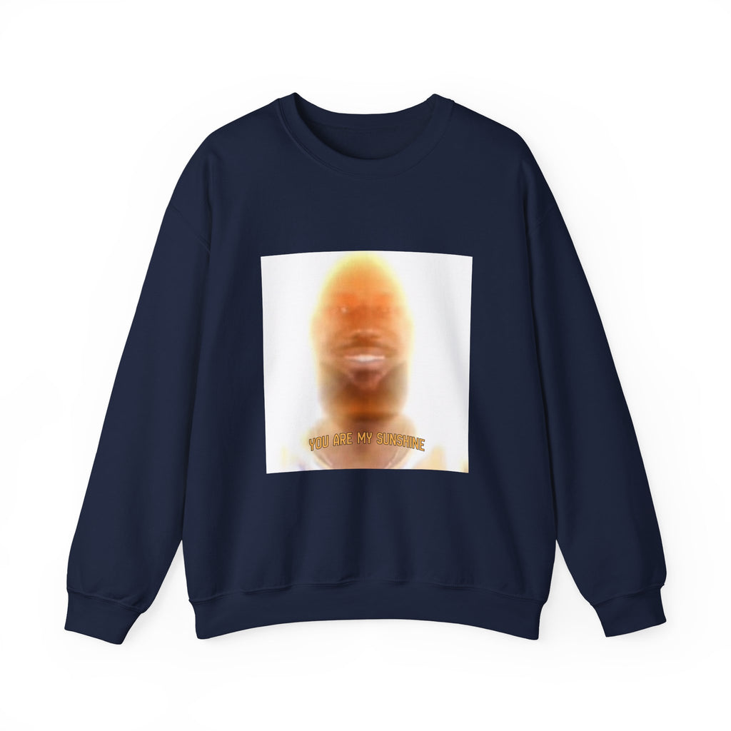 Glowing Face Crewneck Sweatshirt — 'You Are My Sunshine' Graphic