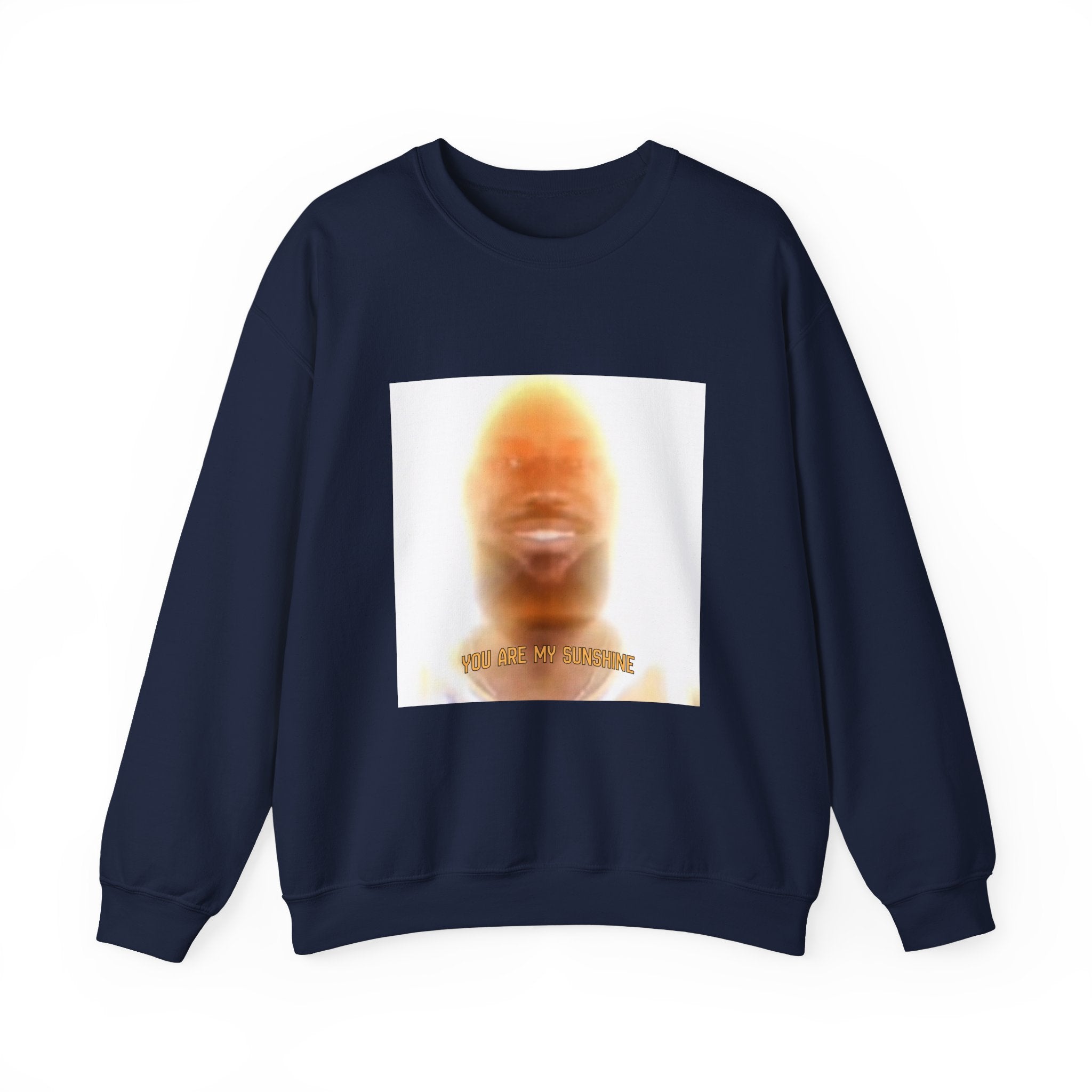 Glowing Face Crewneck Sweatshirt — 'You Are My Sunshine' Graphic
