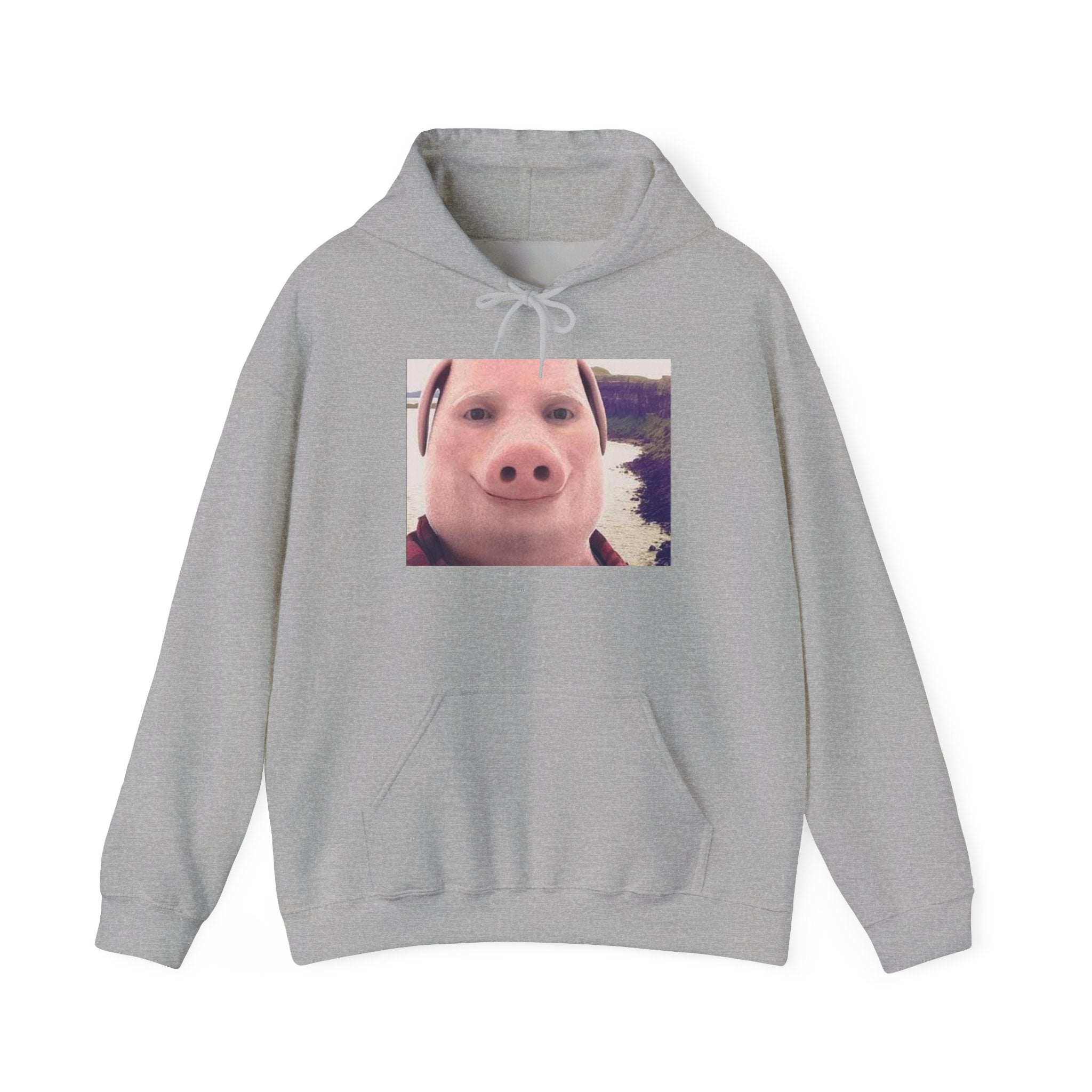 Hoodie — Funny Pig Snout Selfie Pullover