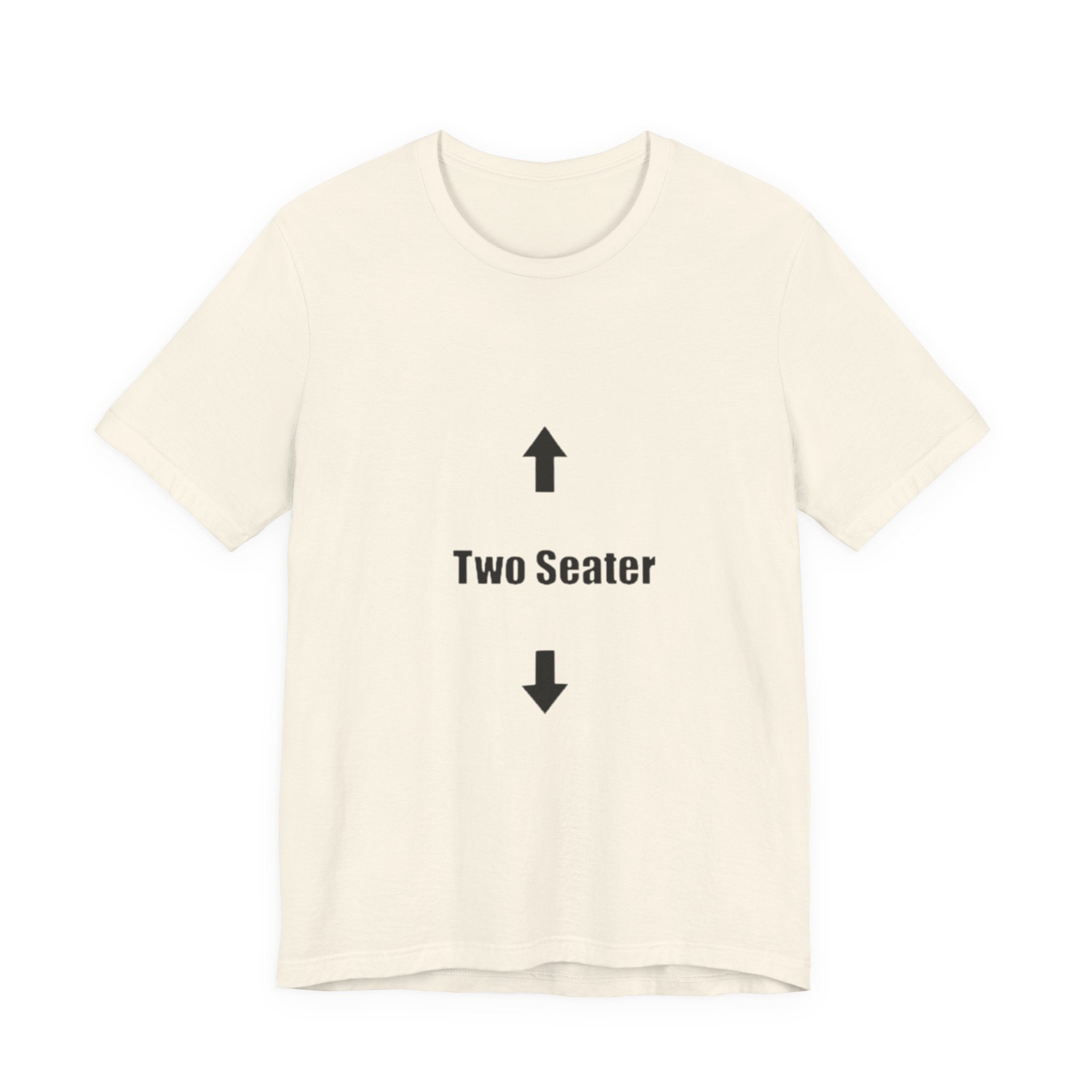 Two Seater T-Shirt – Funny Couple Tee with Up & Down Arrows