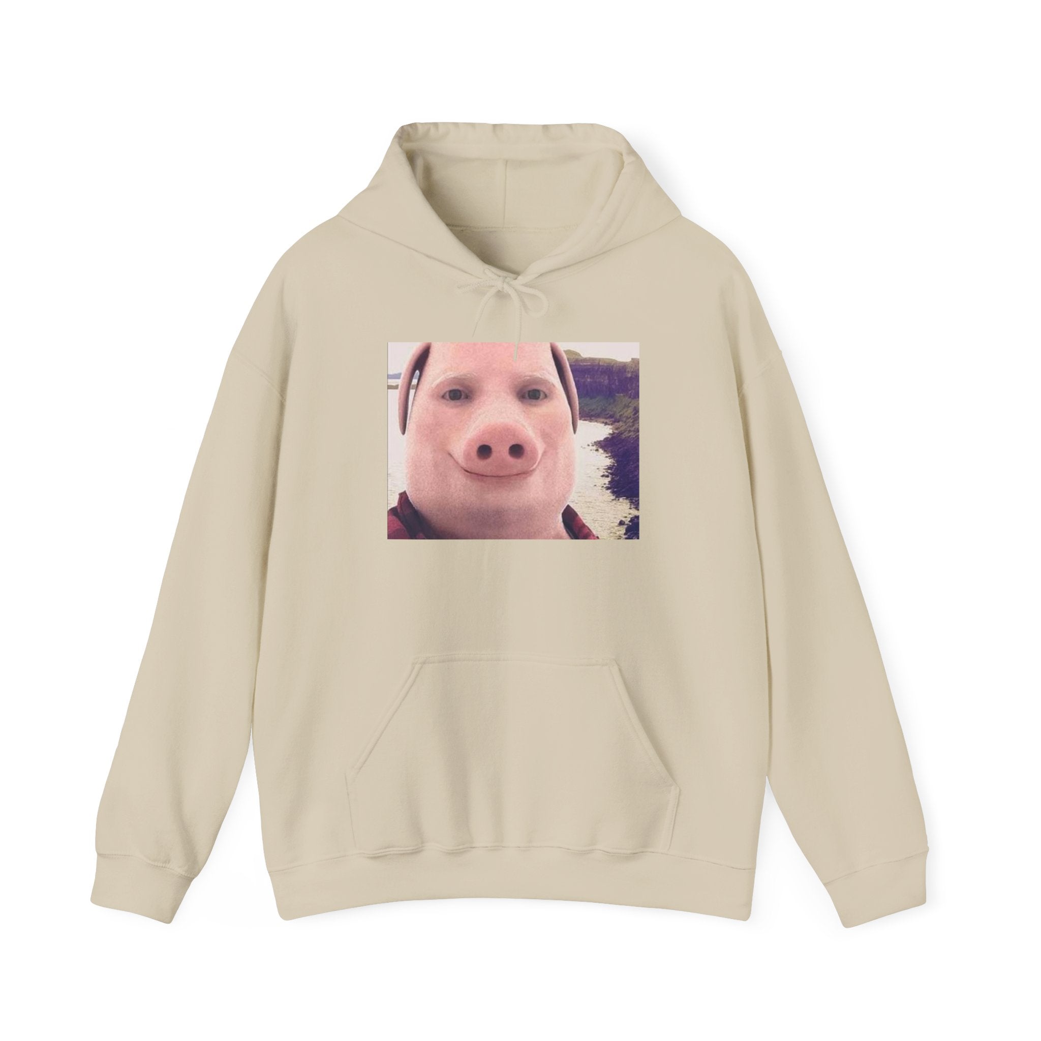 Hoodie — Funny Pig Snout Selfie Pullover